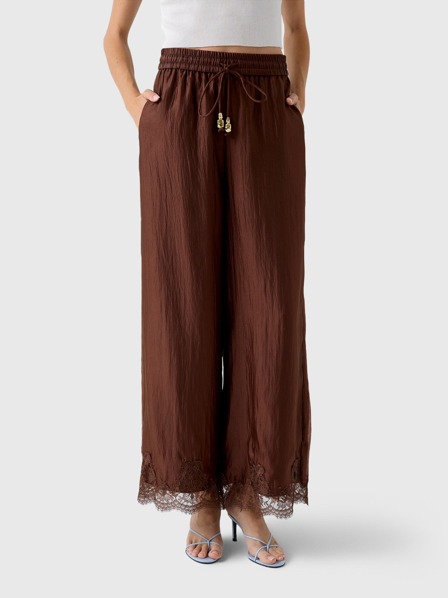 AJE Women's Ophelia Lace Pant - Saint Bernard