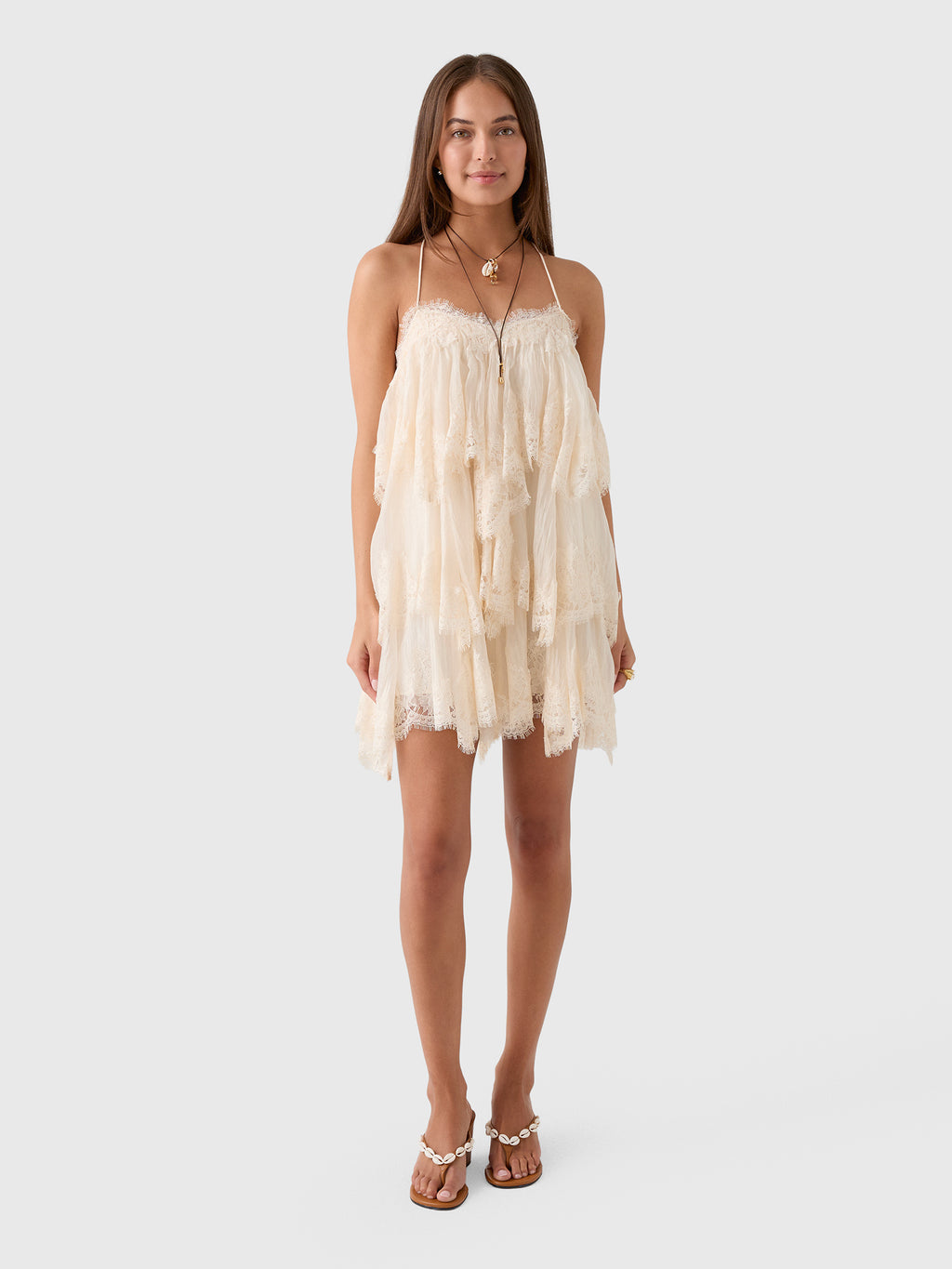 AJE Women's Ophelia Lace Mini Dress - Saint Bernard