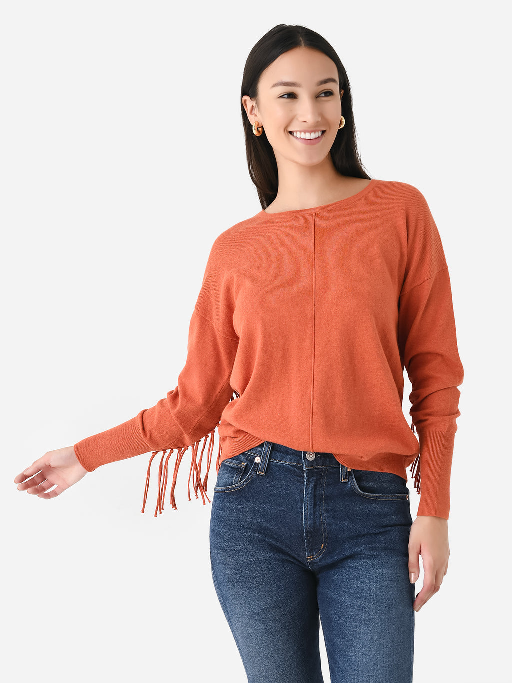 J Society Women's Fringe Sweater - Saint Bernard