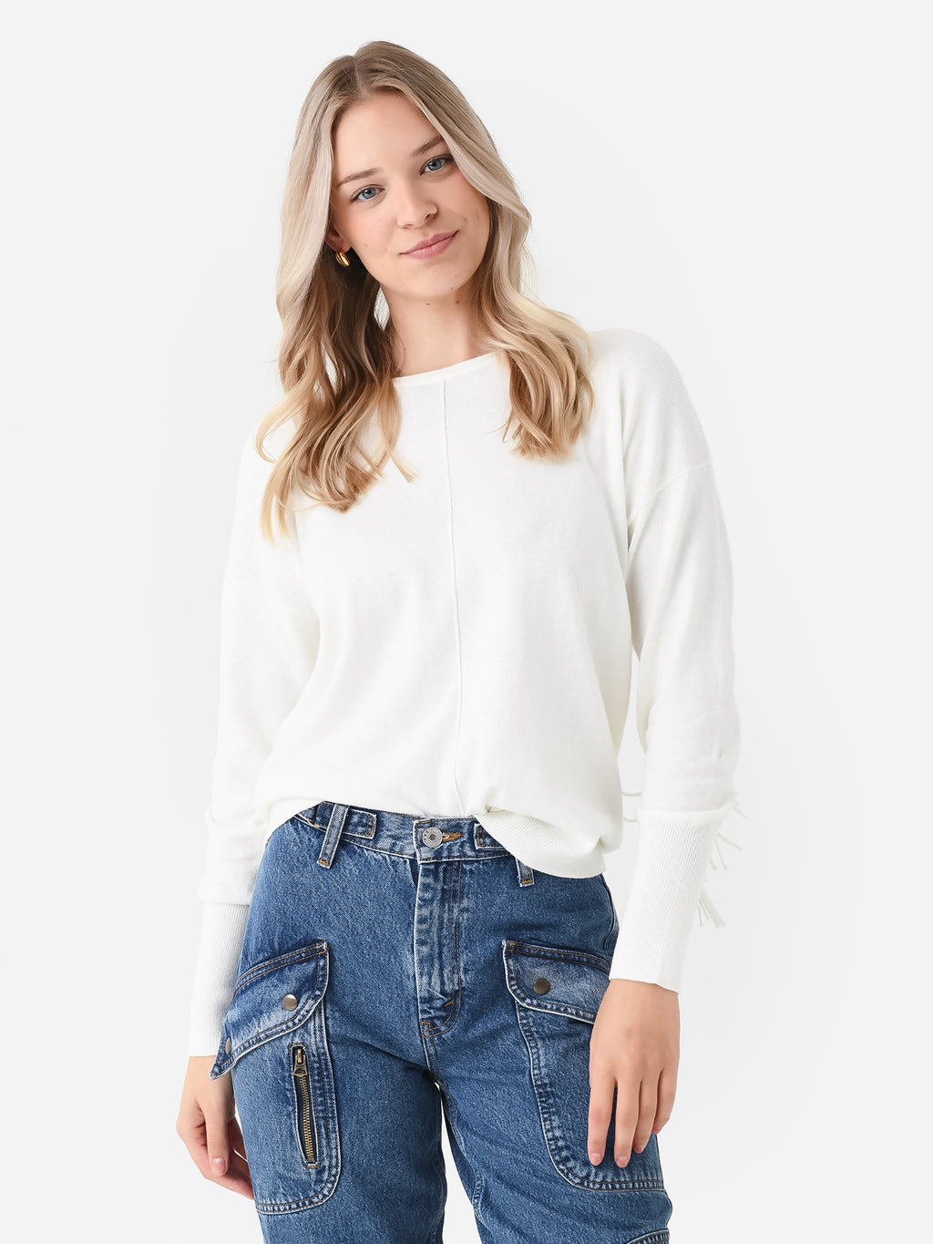 J Society Women's Fringe Sweater - Saint Bernard