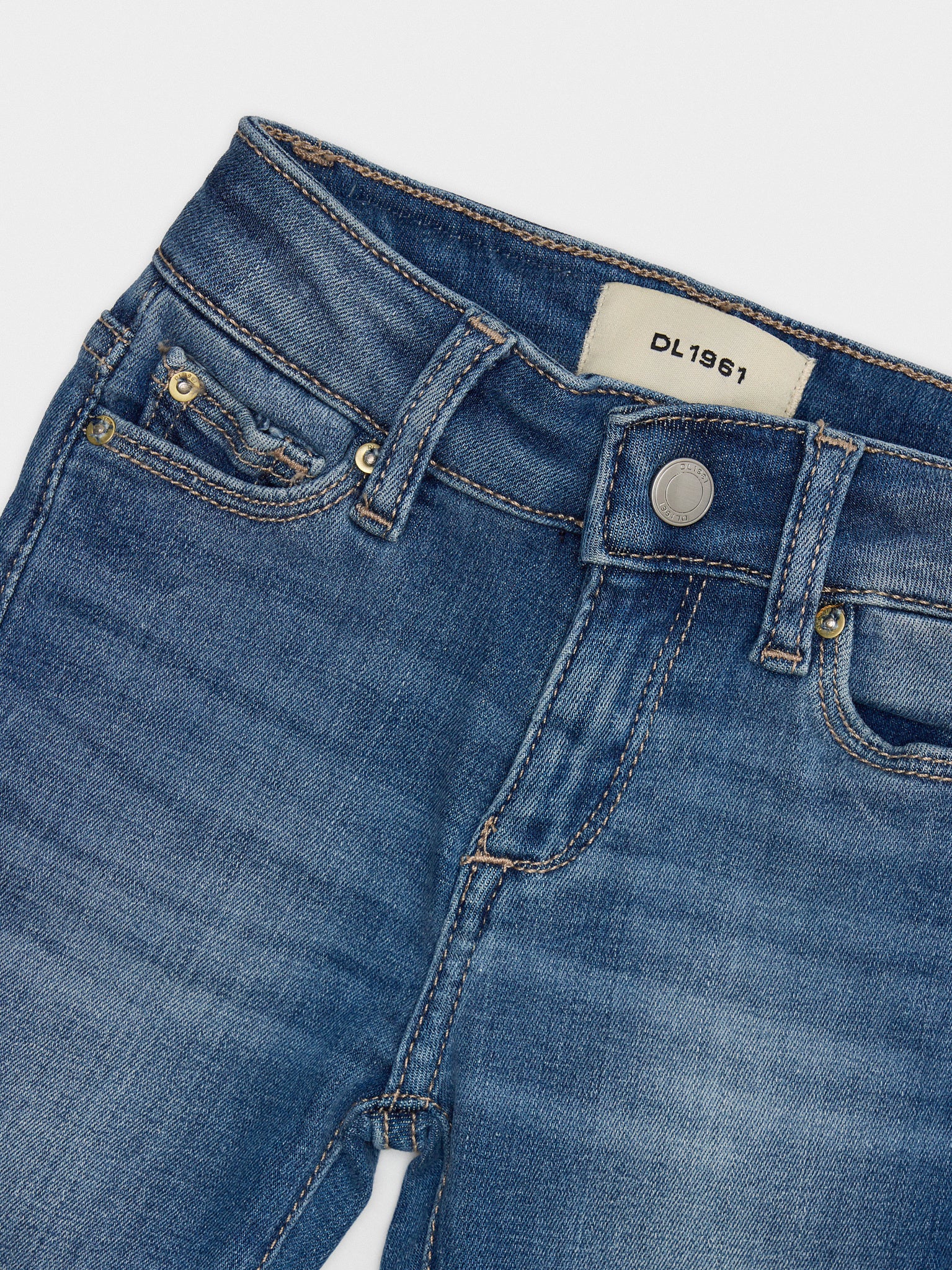 DL1961 Toddler Girls' Claire High Rise Bootcut Jean - Saint Bernard