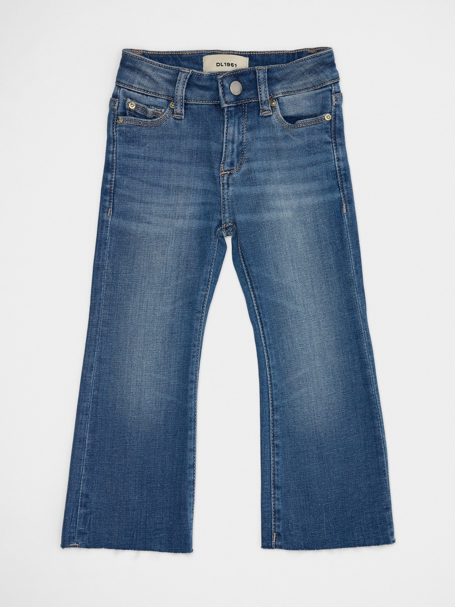 DL1961 Toddler Girls' Claire High Rise Bootcut Jean - Saint Bernard