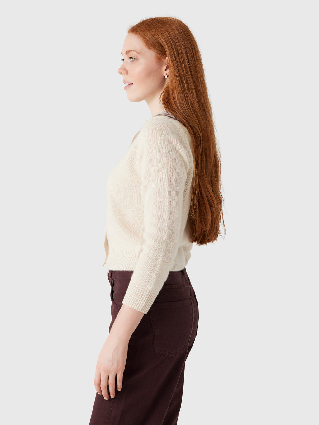 DÔEN Women's Olympe Cashmere Cardigan - Saint Bernard