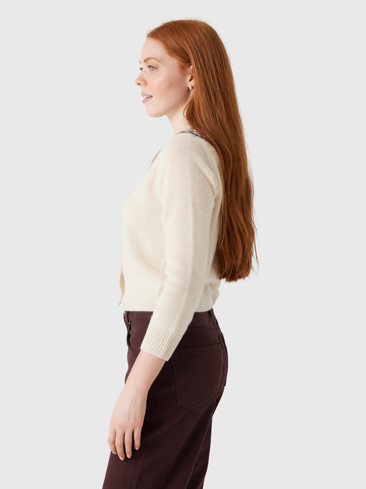 DÔEN Women's Olympe Cashmere Cardigan - Saint Bernard
