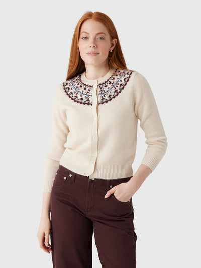 DÔEN Women's Olympe Cashmere Cardigan - Saint Bernard