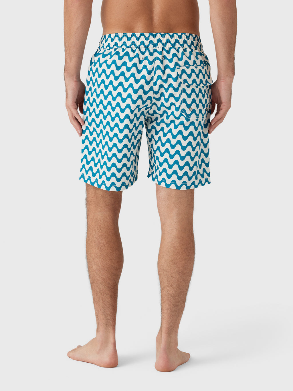 Frescobol Carioca Men's Santos Board Copacabana Swim Trunk - Saint Bernard