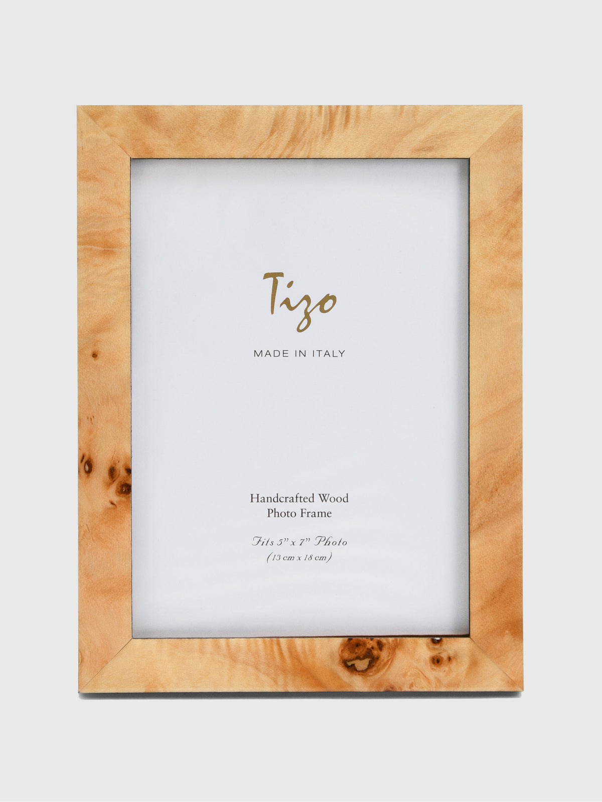 TIZO Narrow Burl Pattern Wood 5x7 Photo Frame - Saint Bernard