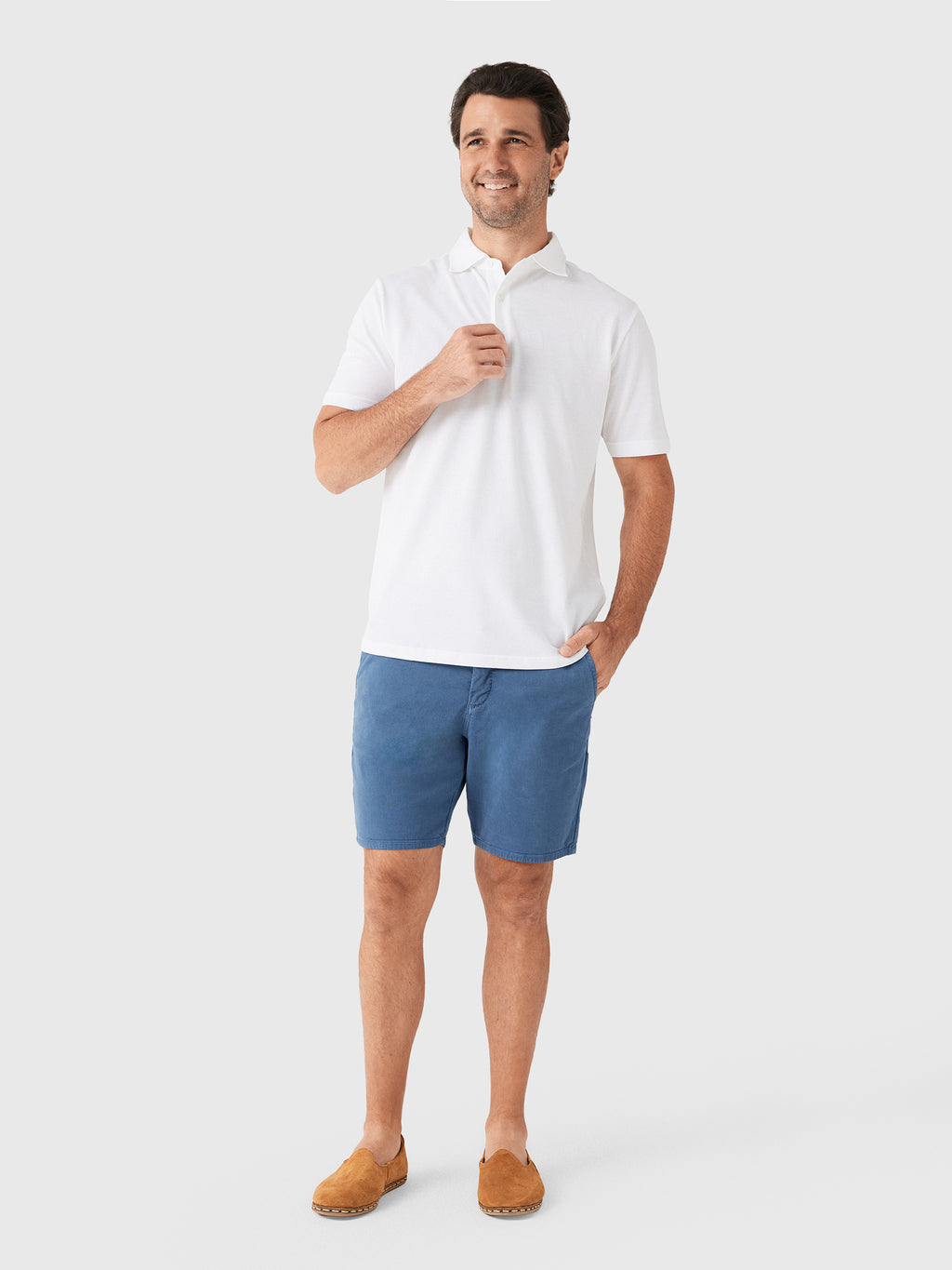 Frescobol Carioca Men's Luca Cotton Piqué Polo - Saint Bernard