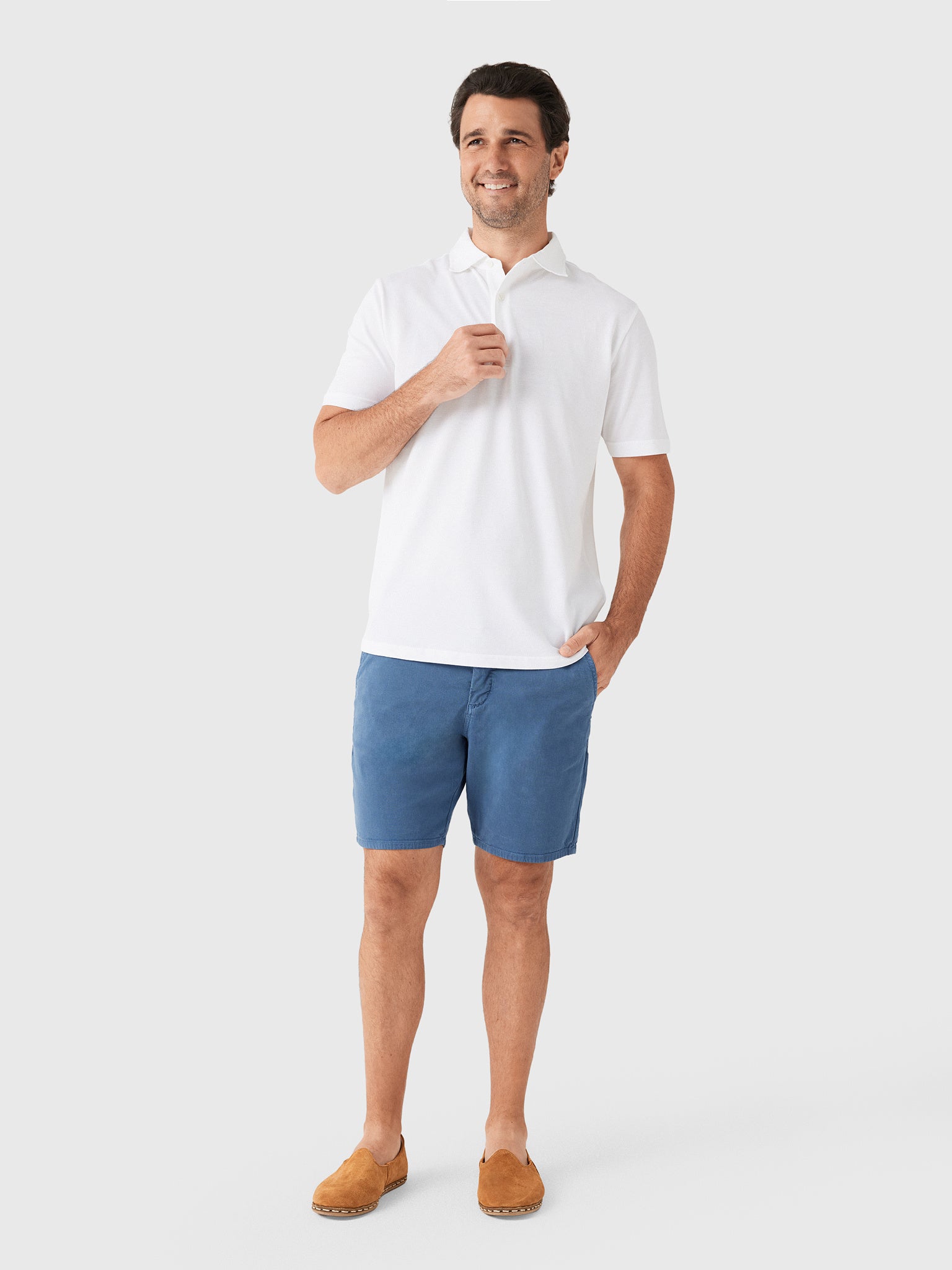 Frescobol Carioca Men's Luca Cotton Piqué Polo - Saint Bernard