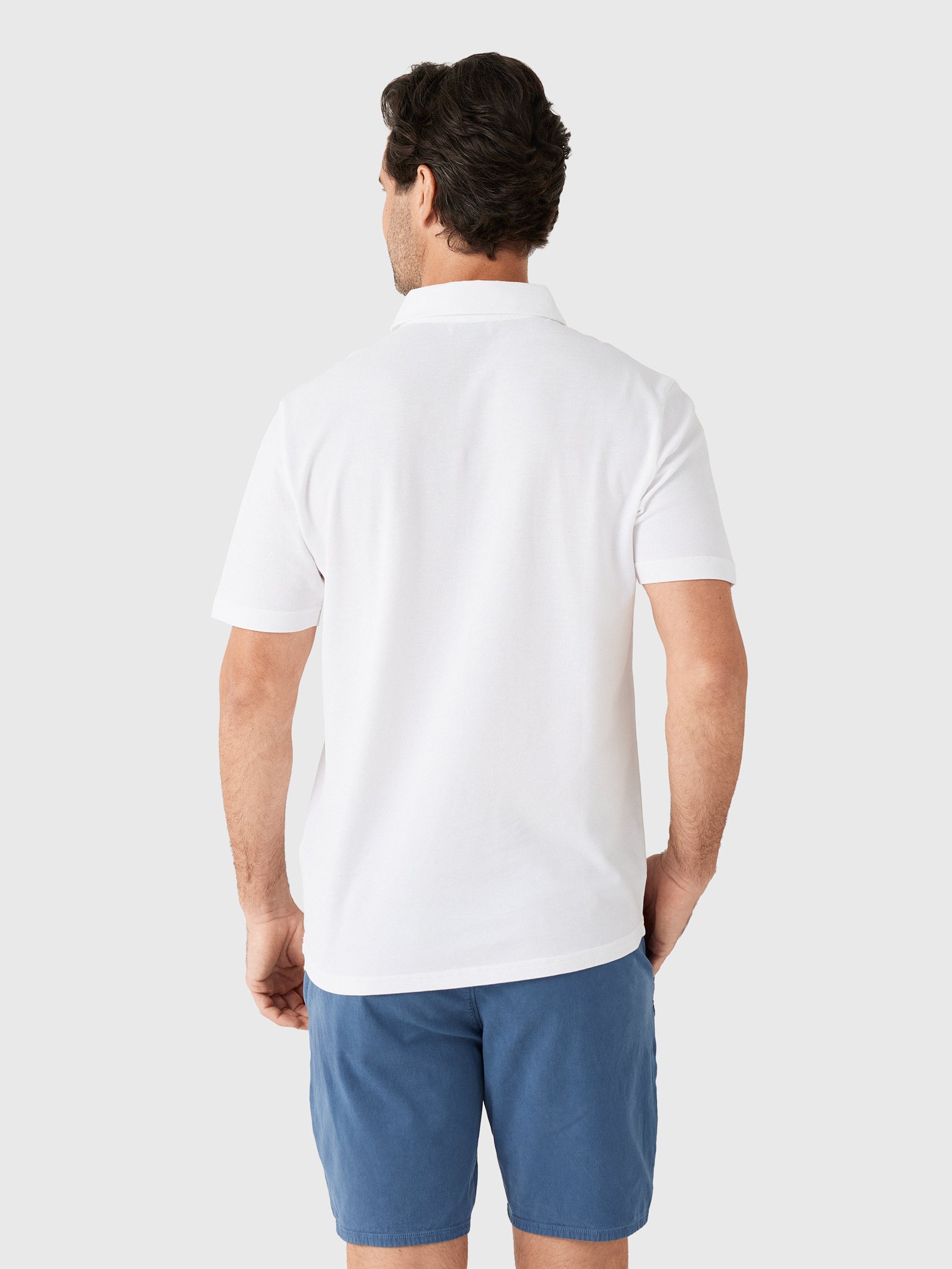 Frescobol Carioca Men's Luca Cotton Piqué Polo - Saint Bernard