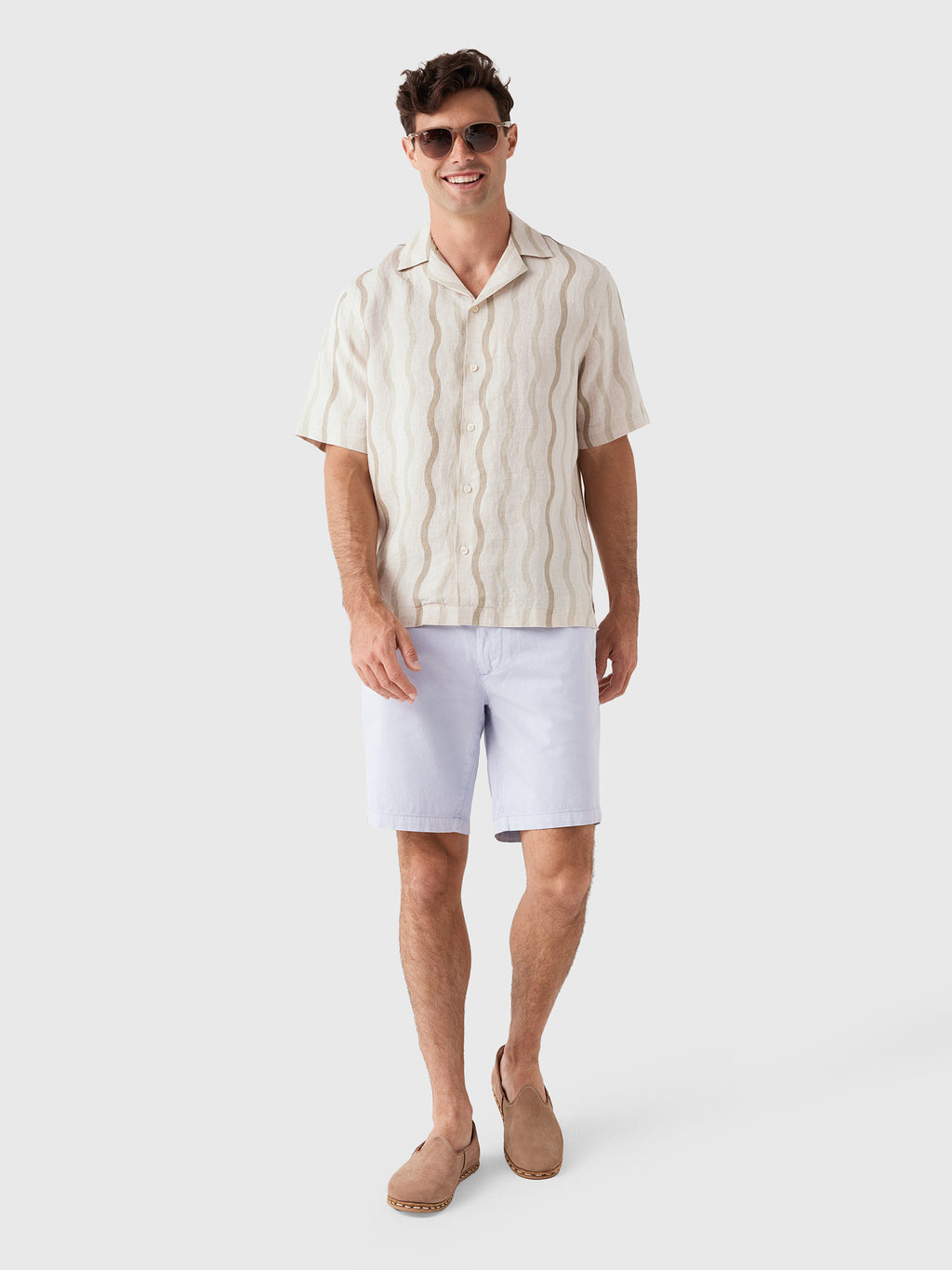 Frescobol Carioca Men's Roberto Linen Shirt - Saint Bernard