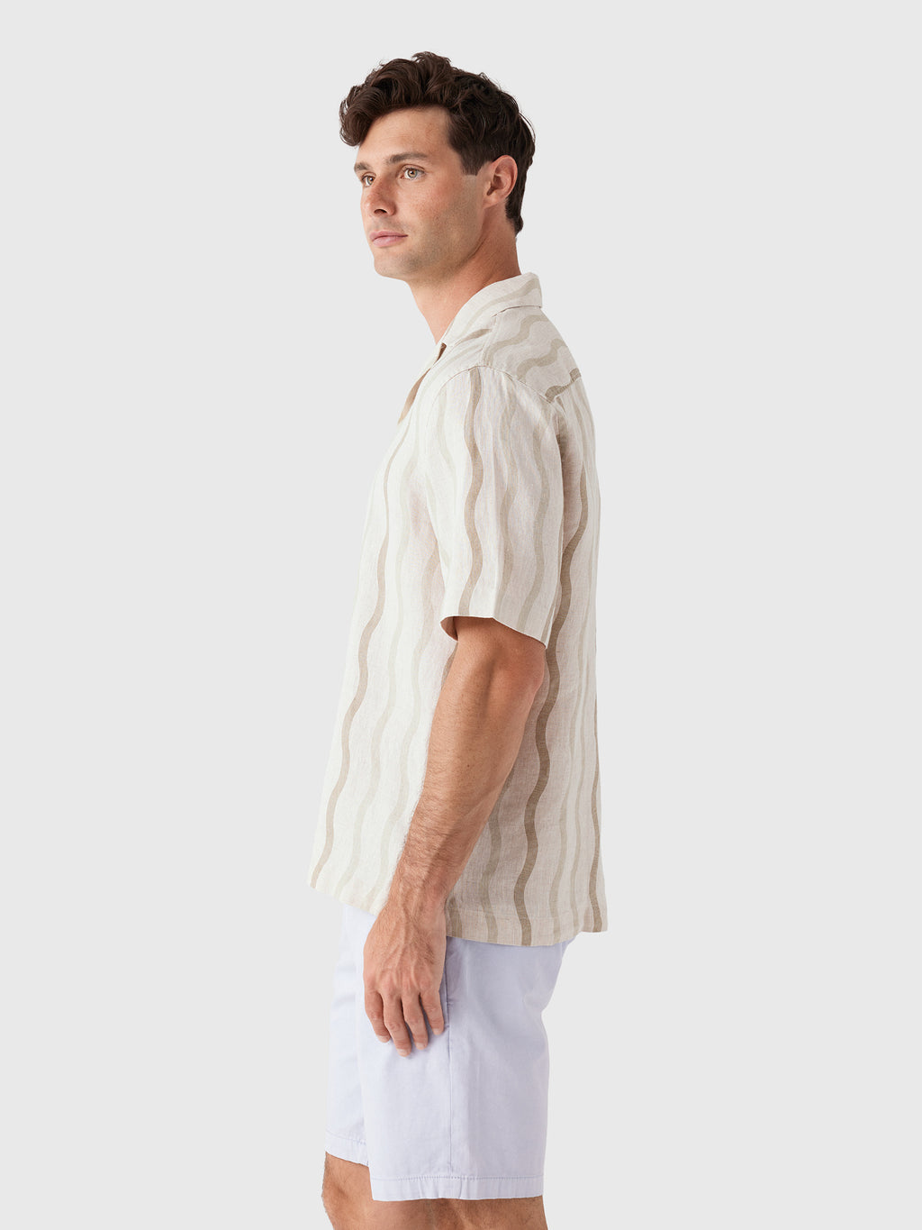 Frescobol Carioca Men's Roberto Linen Shirt - Saint Bernard