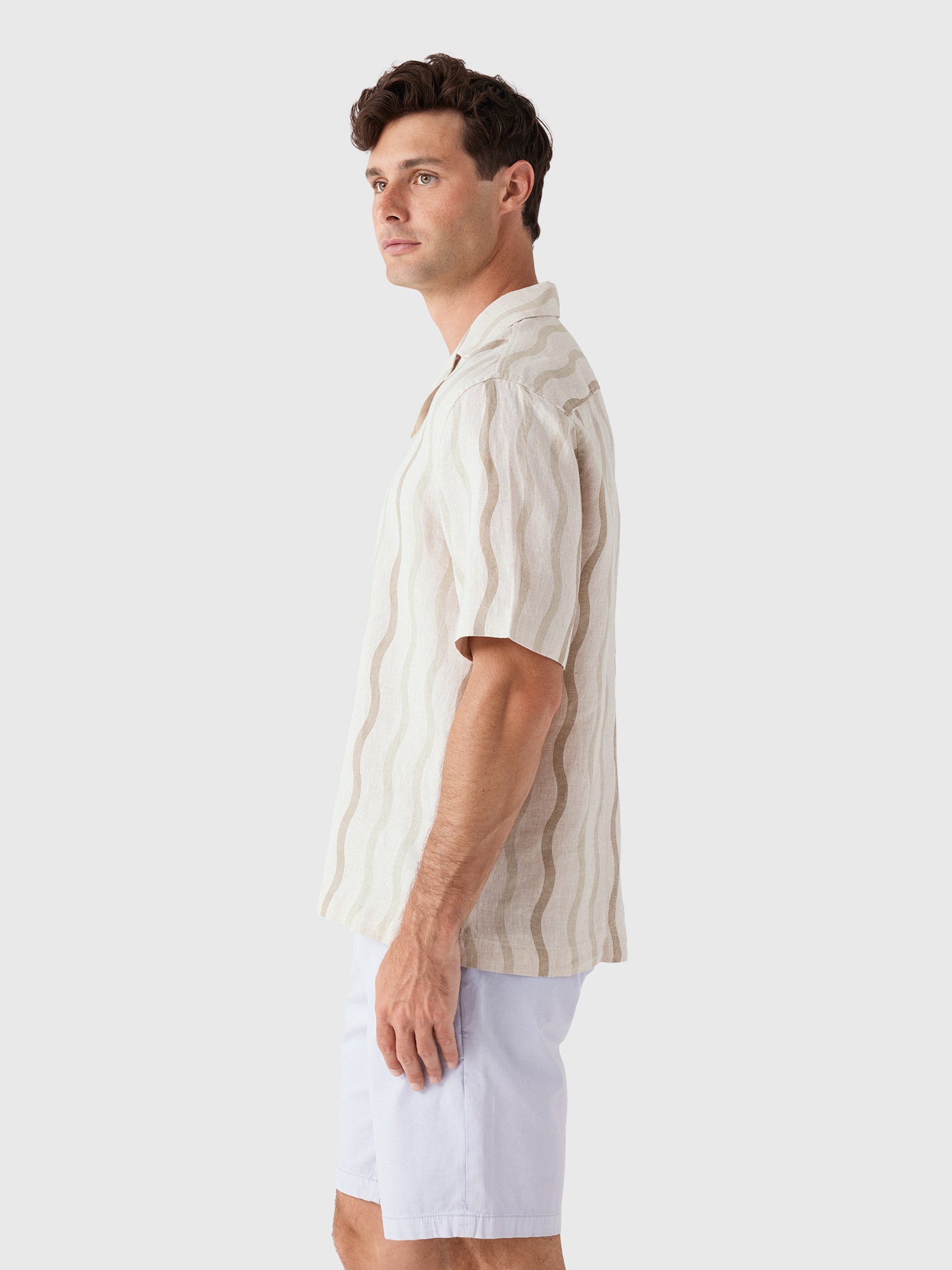 Frescobol Carioca Men's Roberto Linen Shirt - Saint Bernard