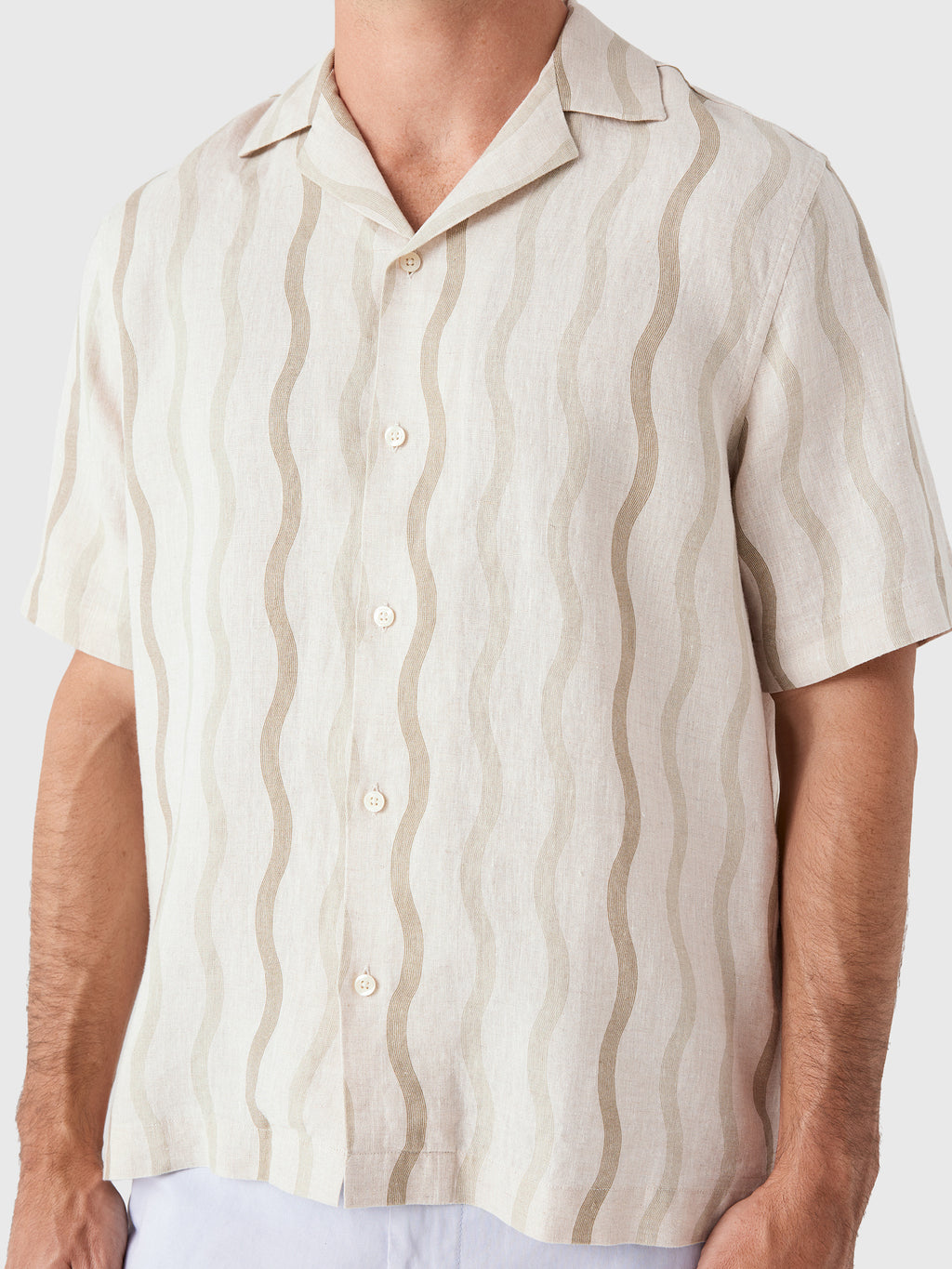 Frescobol Carioca Men's Roberto Linen Shirt - Saint Bernard