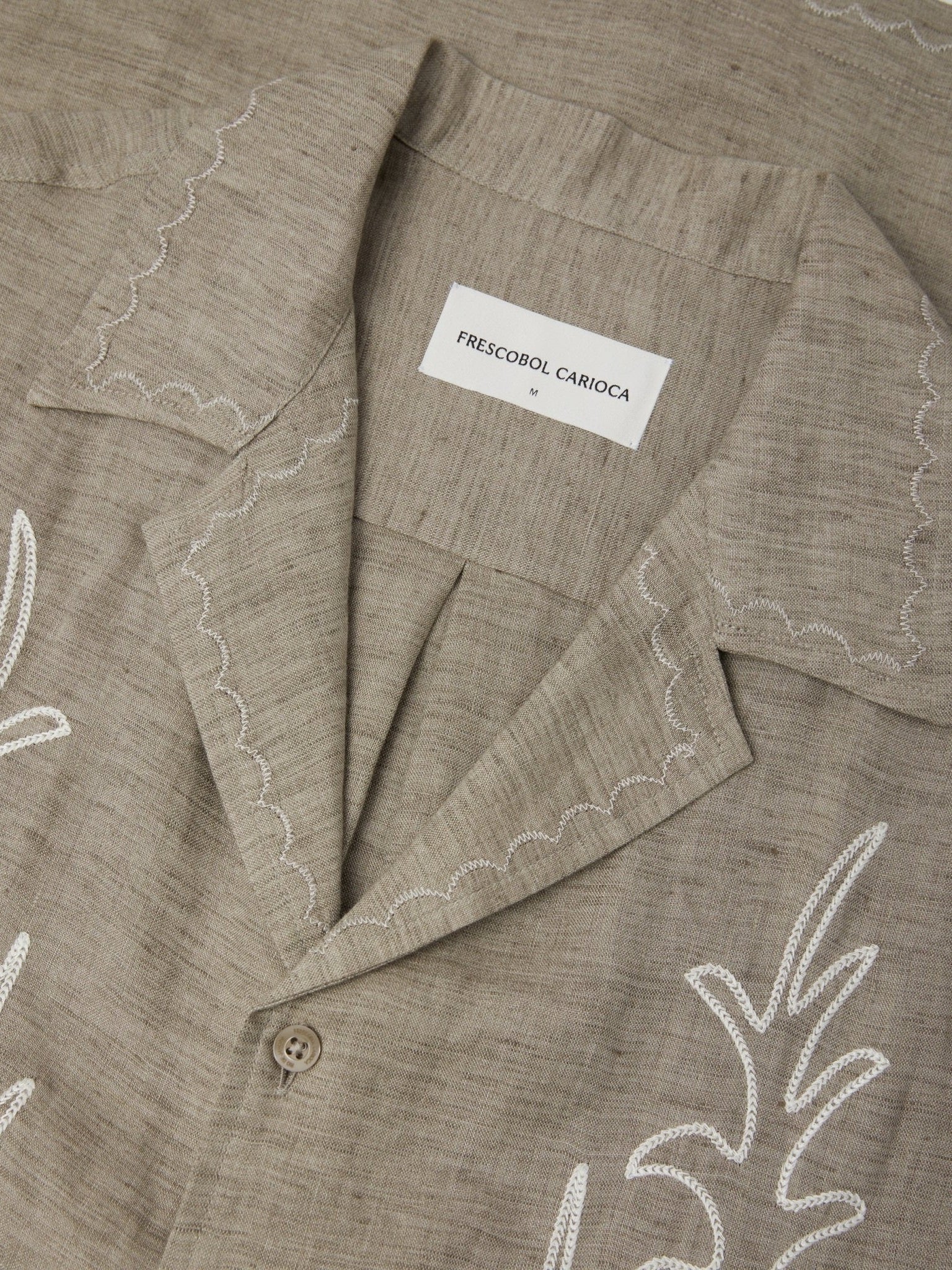 Frescobol Carioca Men's Alves Linen Shirt - Saint Bernard