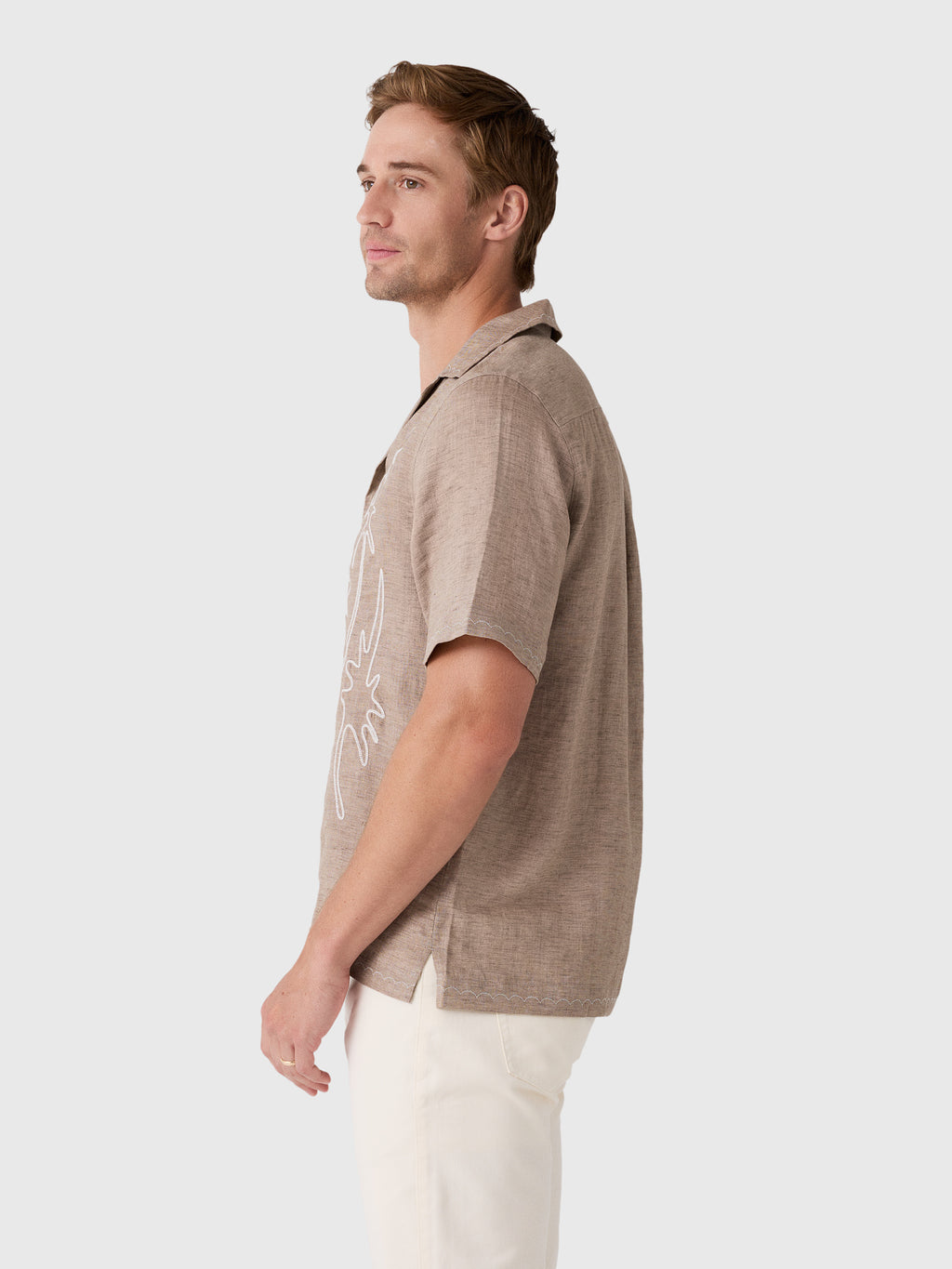 Frescobol Carioca Men's Alves Linen Shirt - Saint Bernard