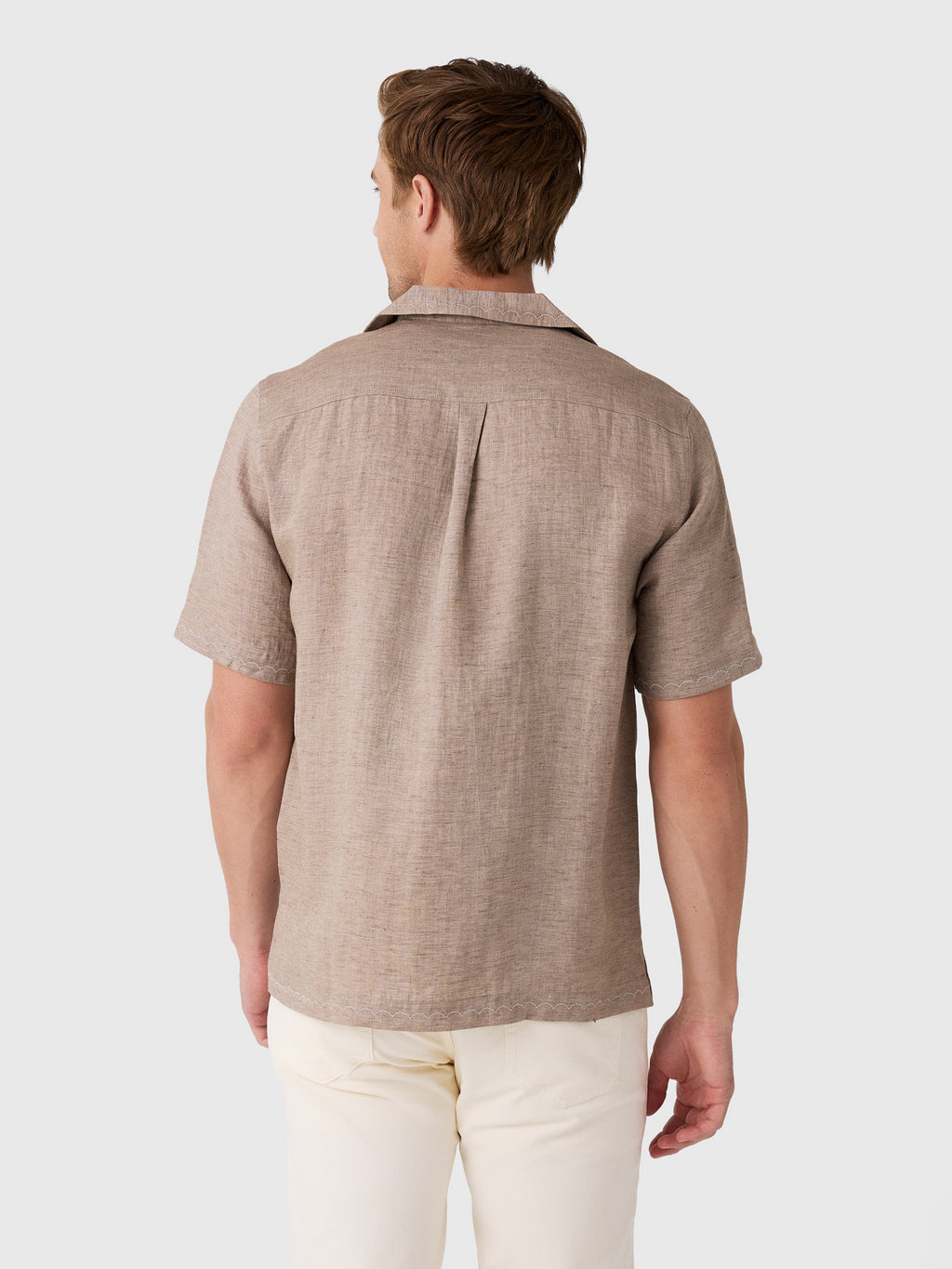 Frescobol Carioca Men's Alves Linen Shirt - Saint Bernard