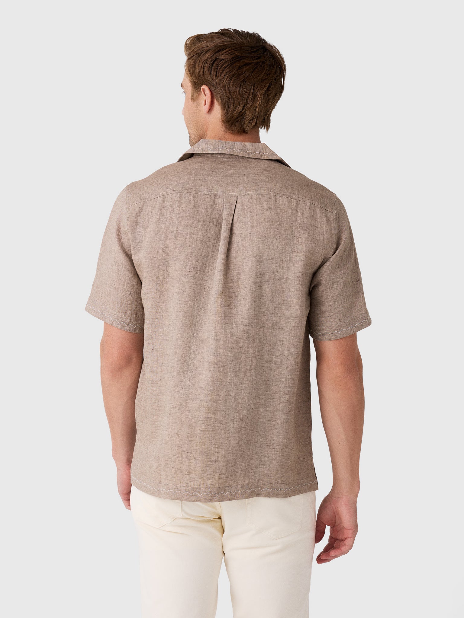 Frescobol Carioca Men's Alves Linen Shirt - Saint Bernard