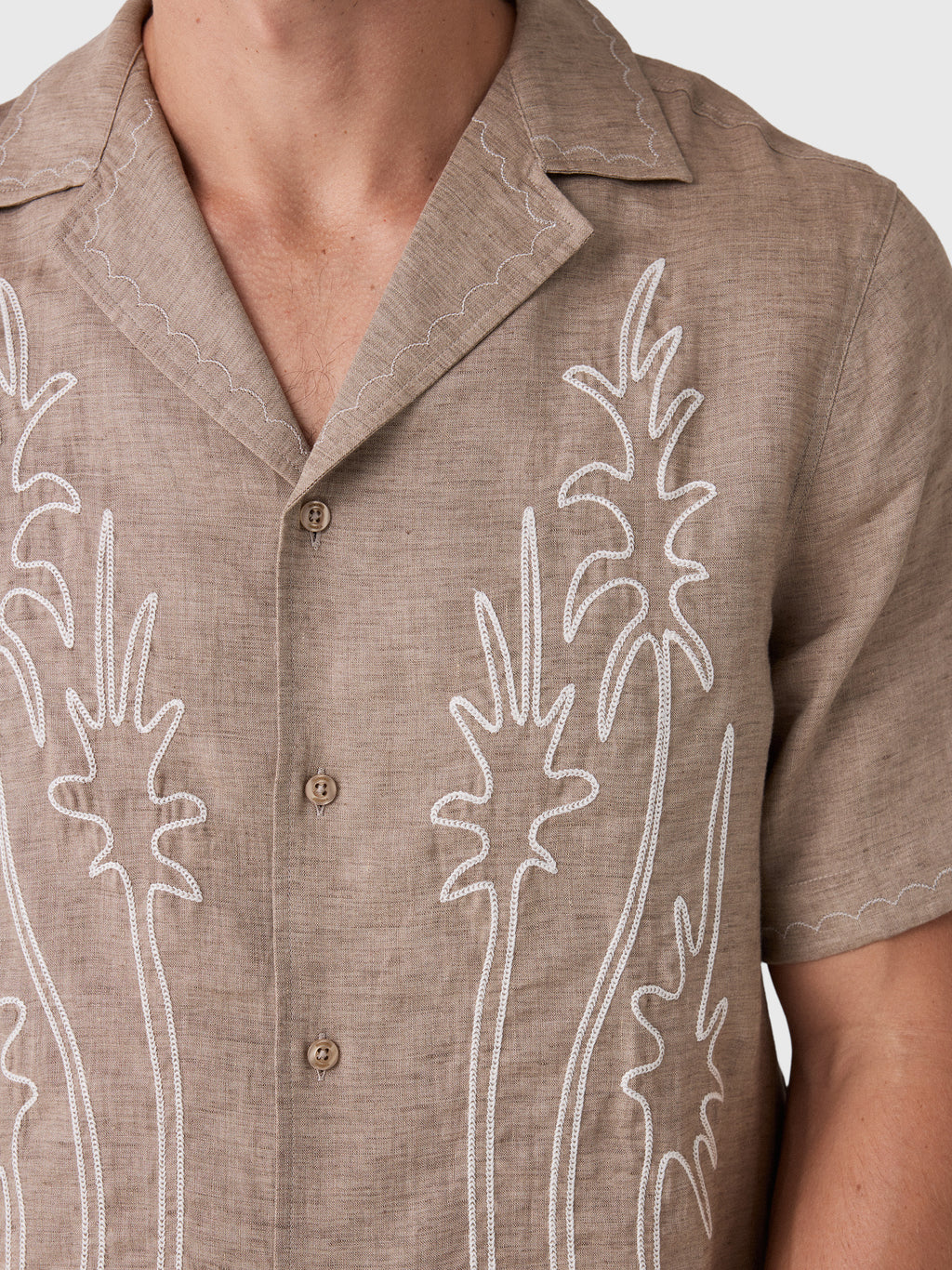 Frescobol Carioca Men's Alves Linen Shirt - Saint Bernard