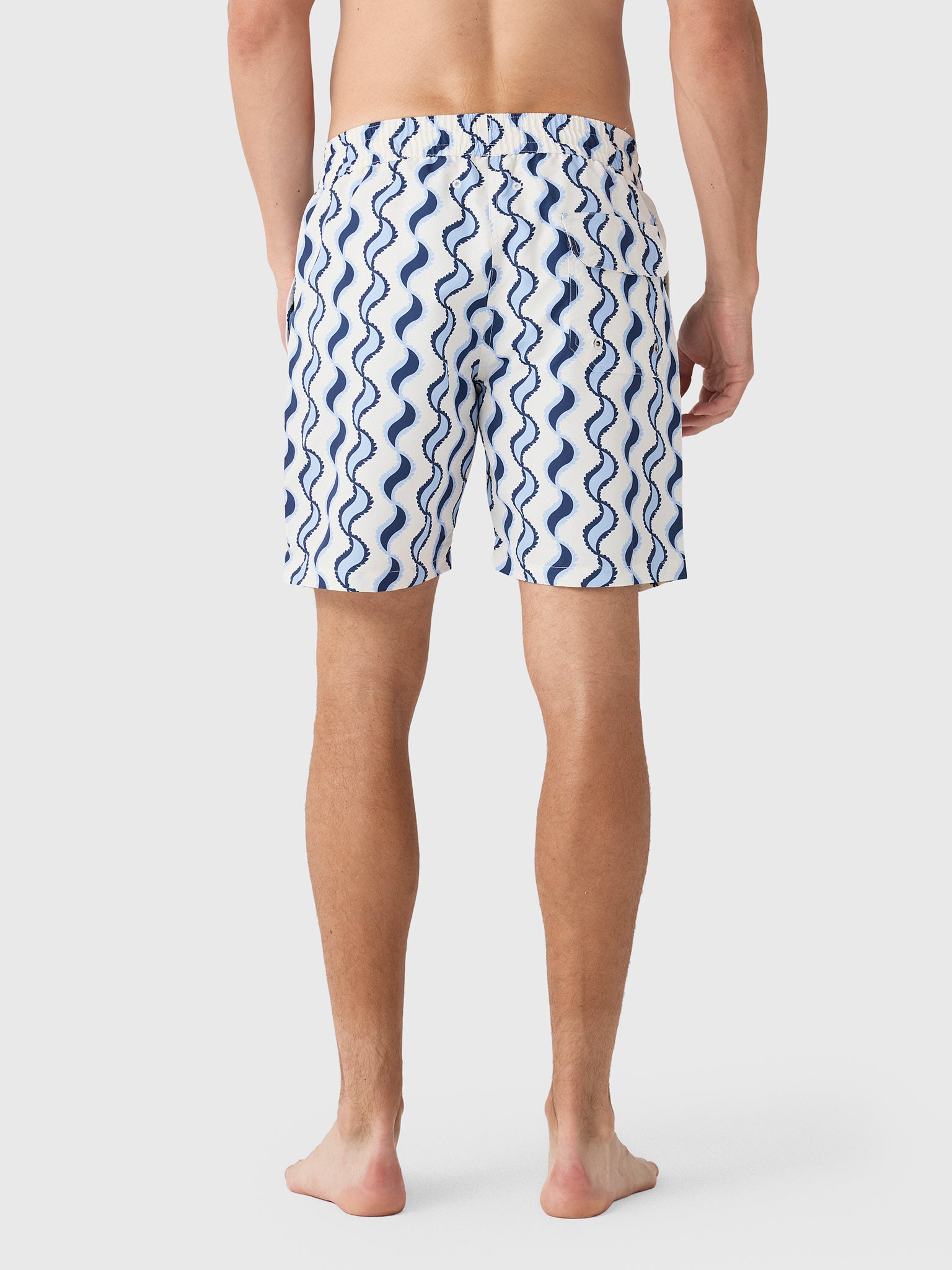 Frescobol Carioca Men's Santos Board Copa Paisley Swim Trunk - Saint Bernard