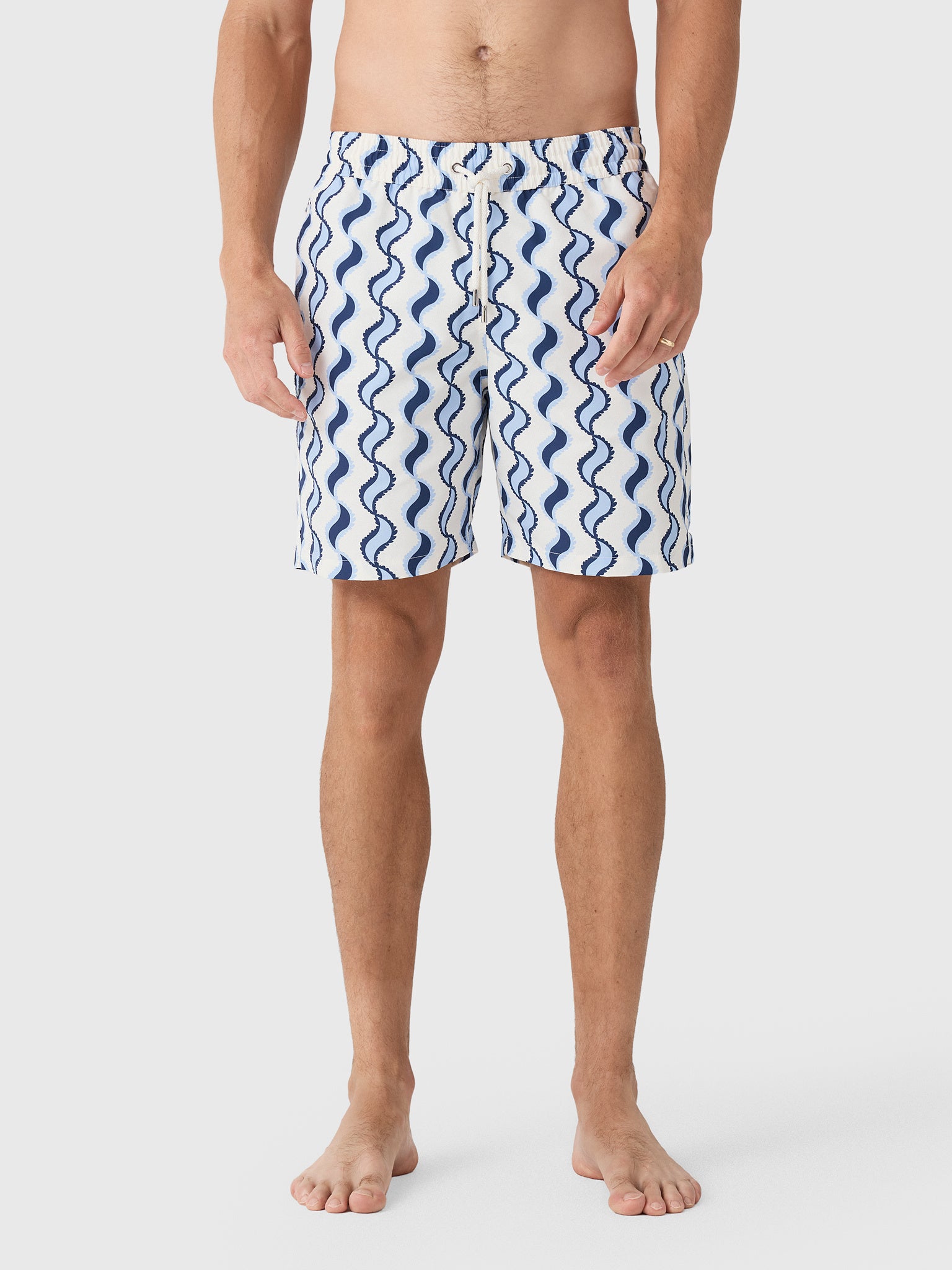 Frescobol Carioca Men's Santos Board Copa Paisley Swim Trunk - Saint Bernard