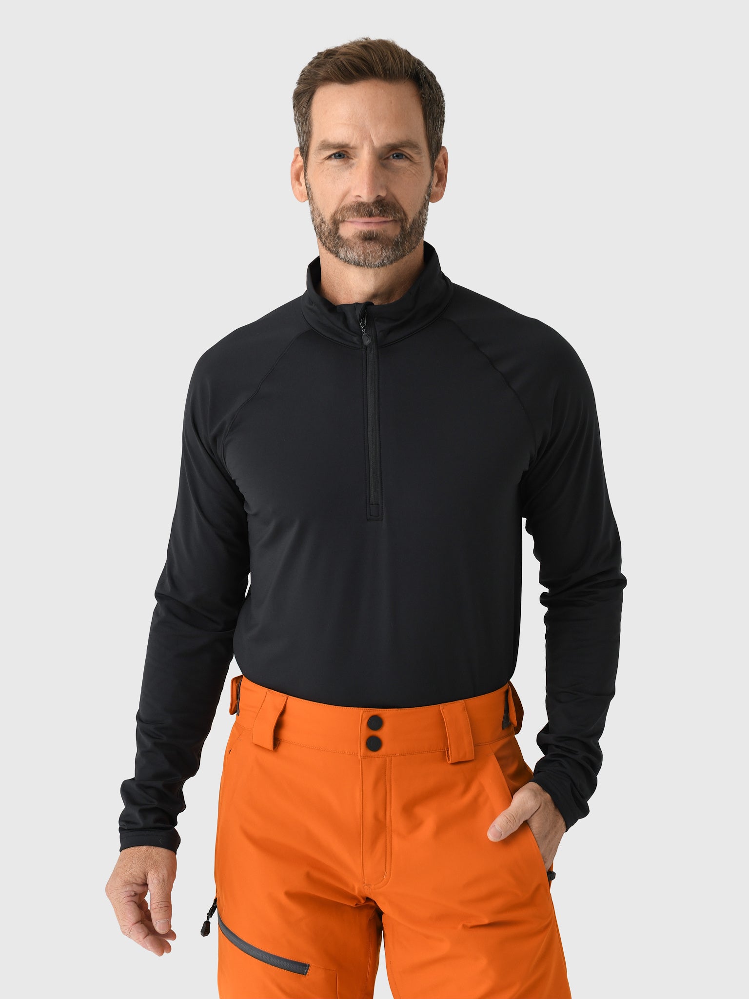 Obermeyer Men's Oly Quarter-Zip Baselayer Top - Saint Bernard