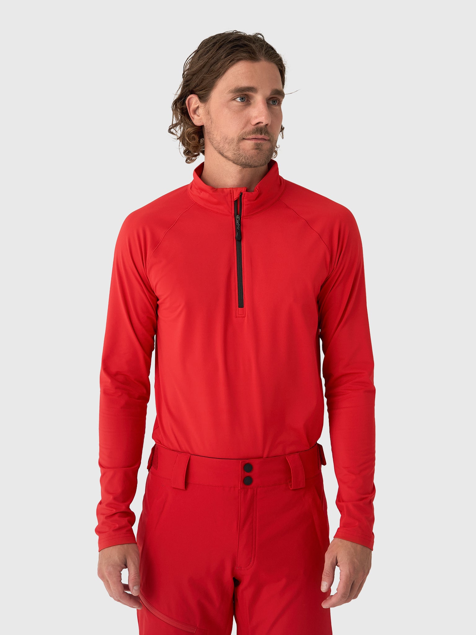 Obermeyer Men's Oly Quarter-Zip Baselayer Top - Saint Bernard