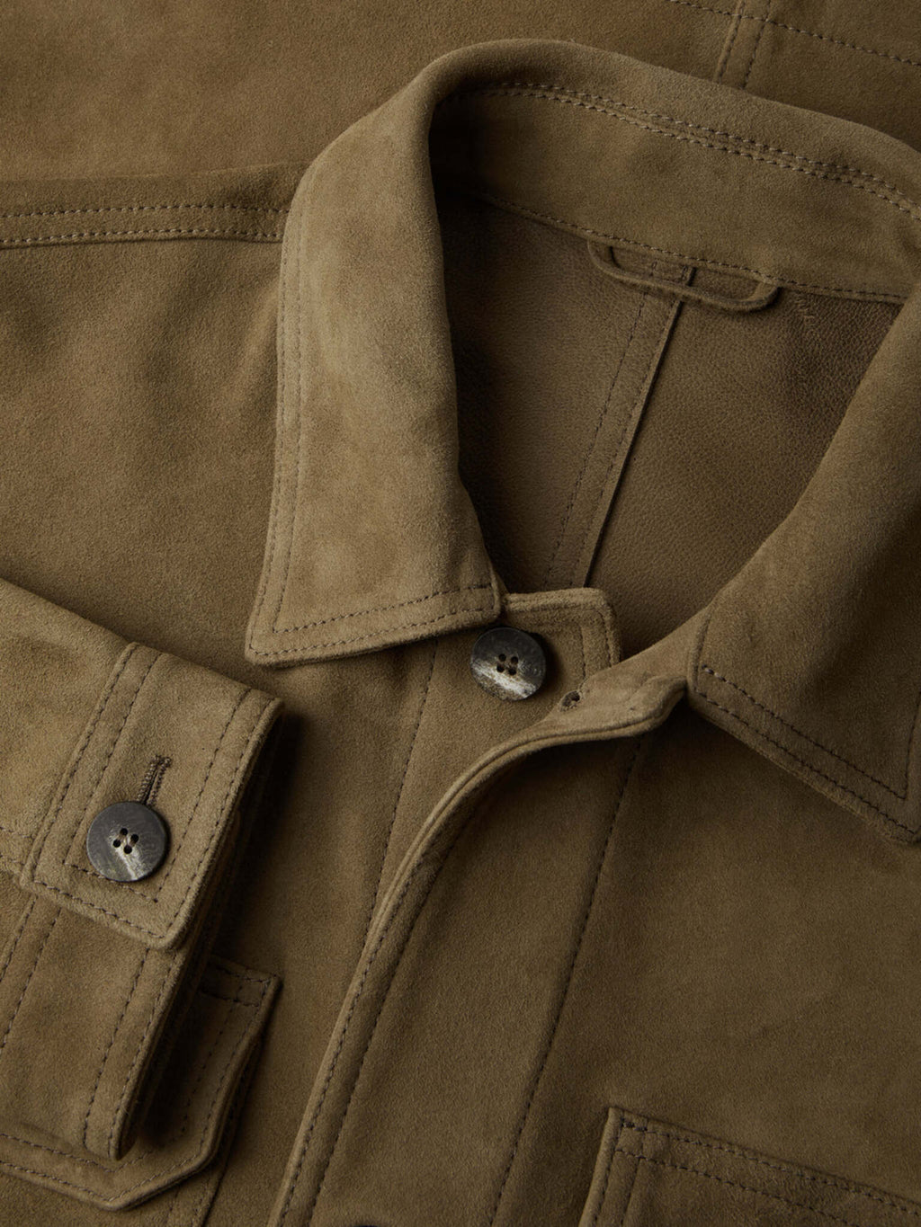Frescobol Carioca Men's Ravi Suede Jacket - Saint Bernard