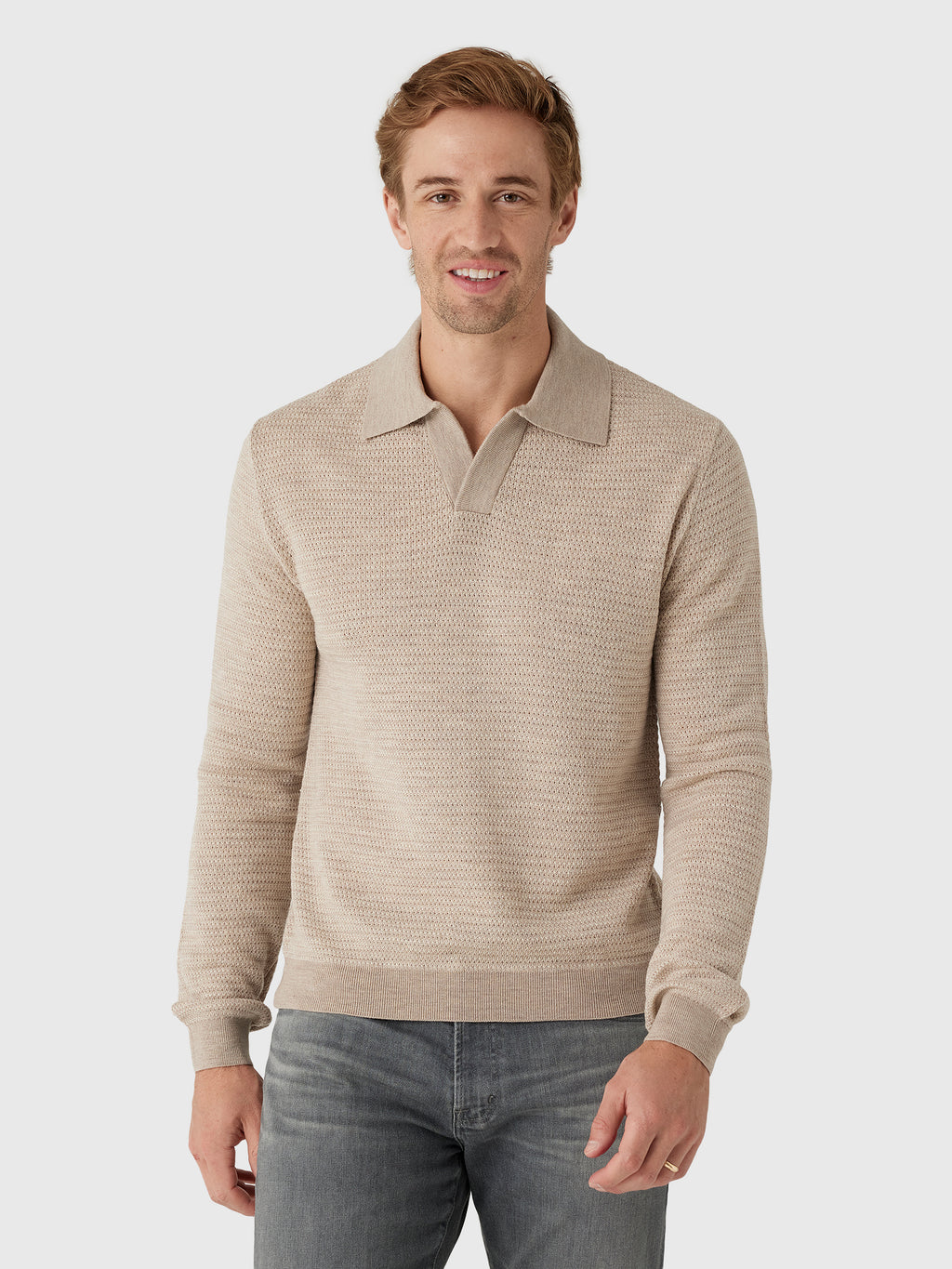 Frescobol Carioca Men's Orlando Merino Wool Polo - Saint Bernard