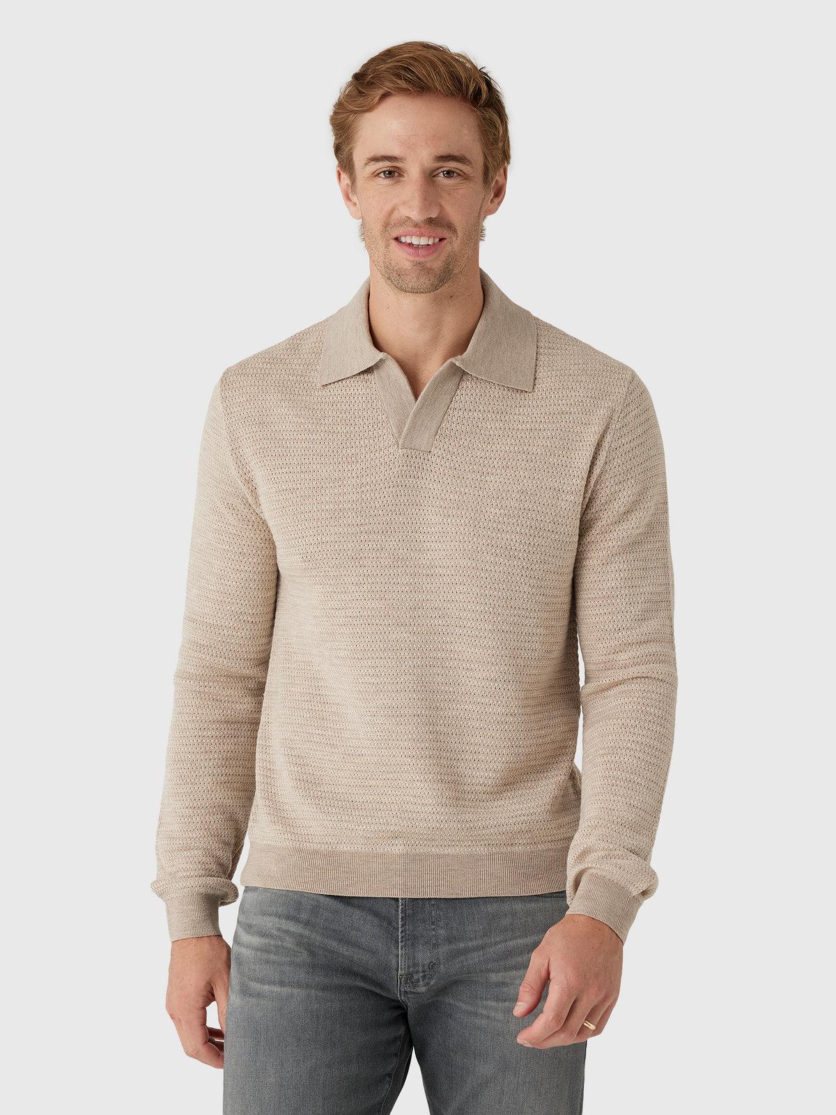 Frescobol Carioca Men's Orlando Merino Wool Polo - Saint Bernard
