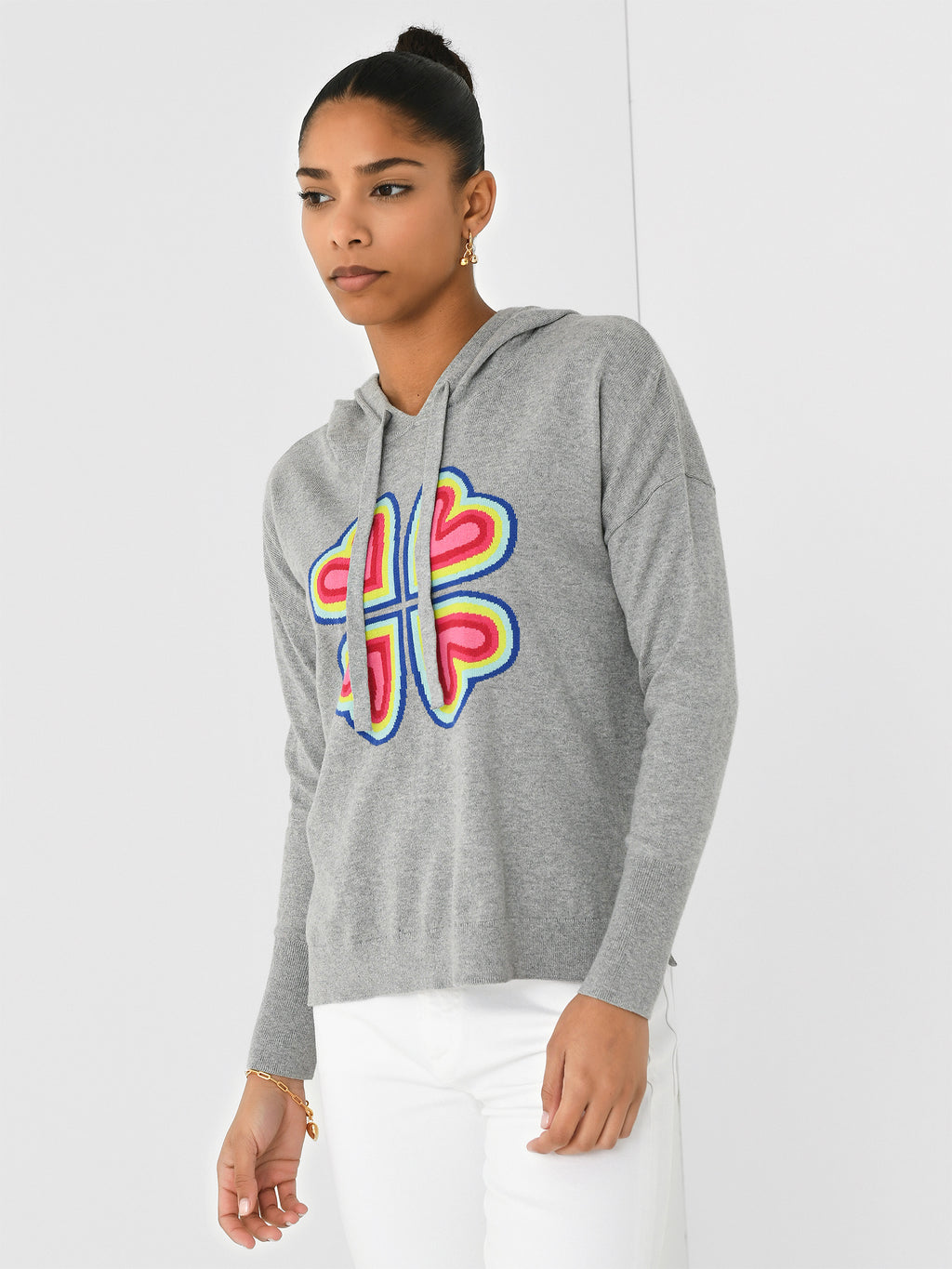 J Society Women's 4 Hearts Hoodie Sweater - Saint Bernard