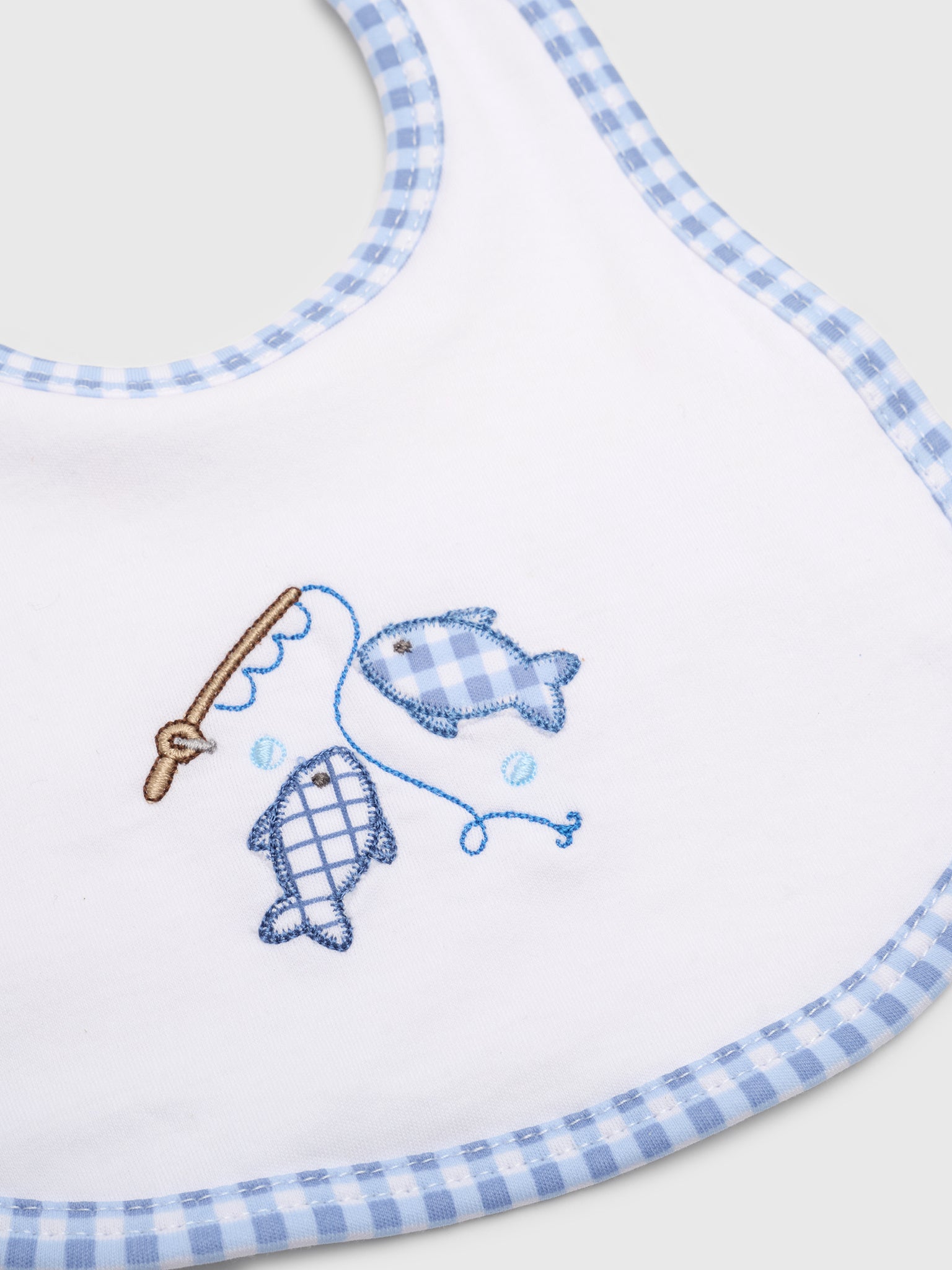 Magnolia Baby Baby Gone Fishing Appliqué Bib - Saint Bernard