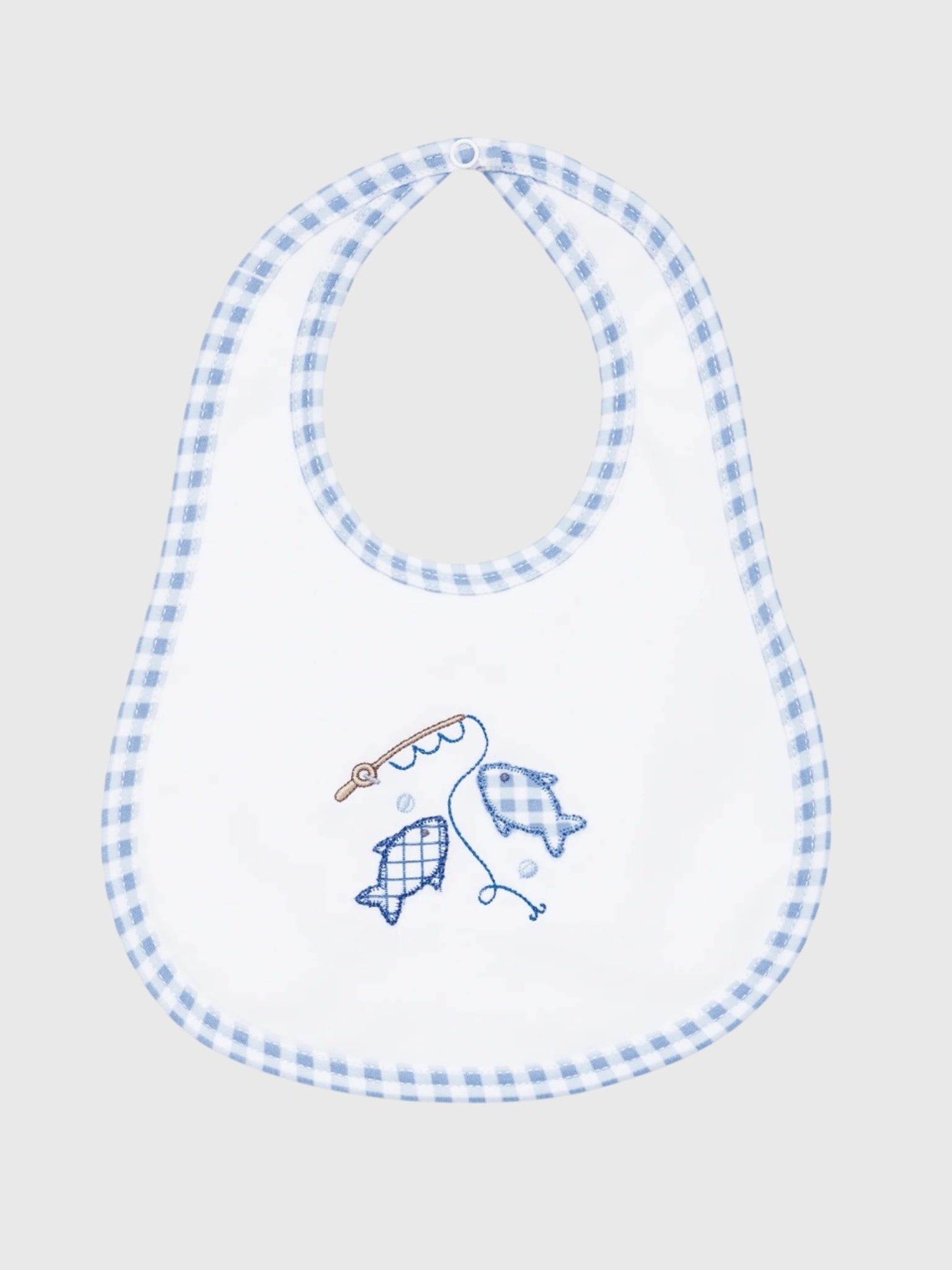 Magnolia Baby Baby Gone Fishing Appliqué Bib - Saint Bernard
