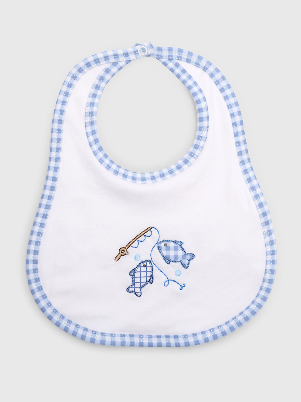 Magnolia Baby Baby Gone Fishing Appliqué Bib - Saint Bernard