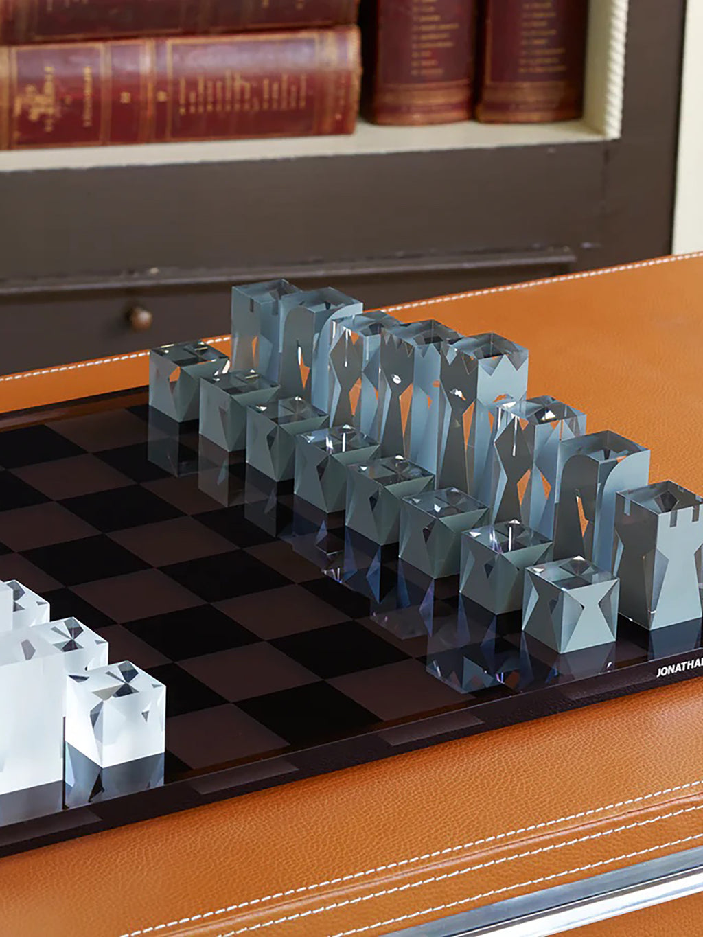 Jonathan Adler Acrylic Chess set - Saint Bernard