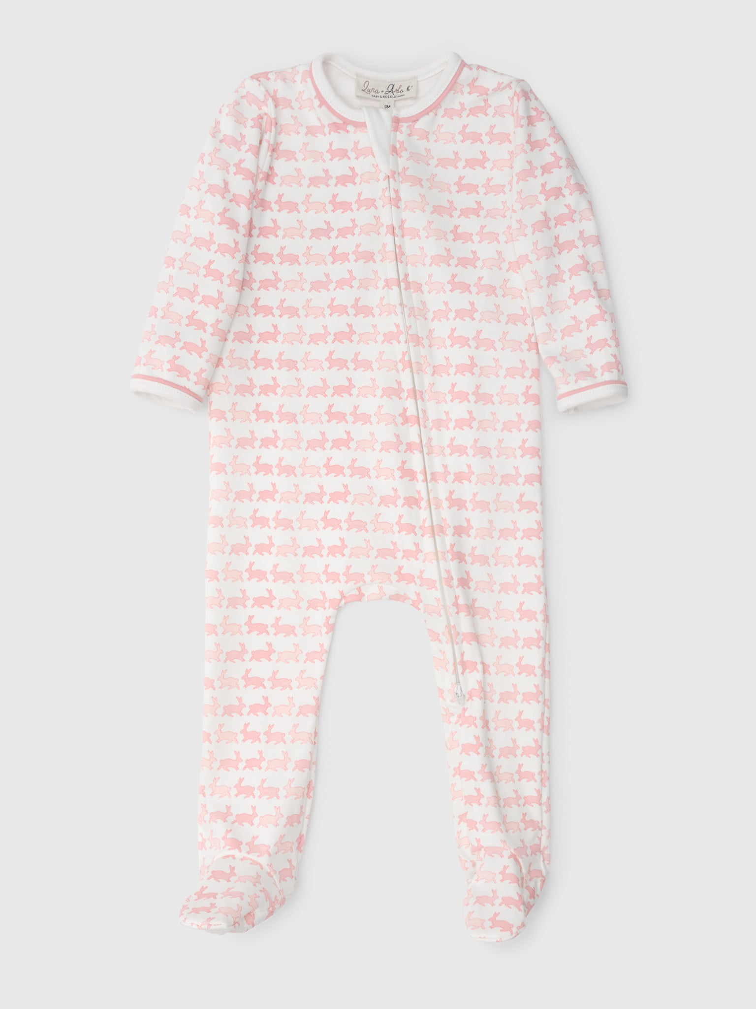 Magnolia Baby Baby Bunny Hop Zip Footie - Saint Bernard