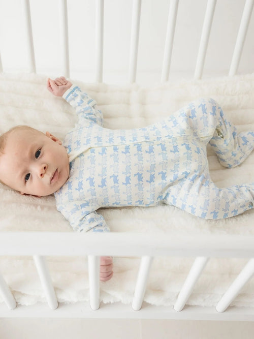 Magnolia Baby Baby Bunny Hop Zip Footie