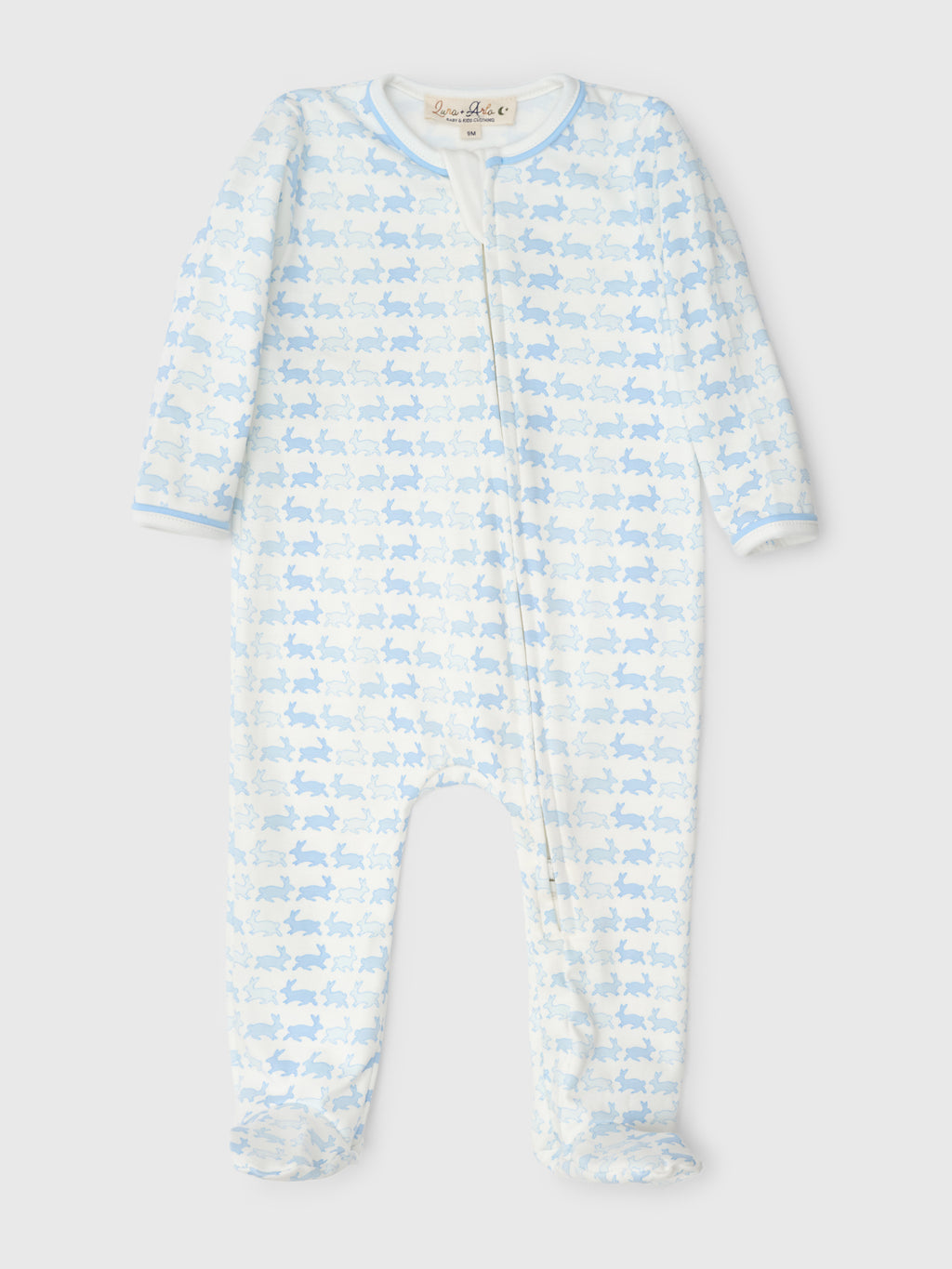 Magnolia Baby Baby Bunny Hop Zip Footie - Saint Bernard