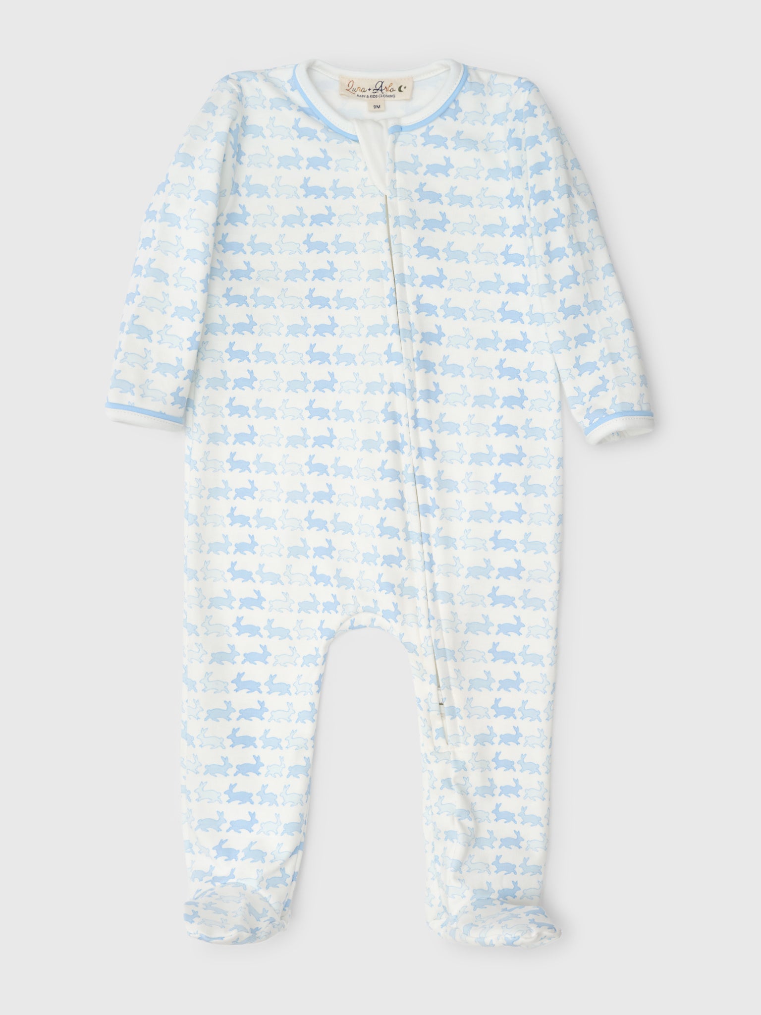 Magnolia Baby Baby Bunny Hop Zip Footie - Saint Bernard