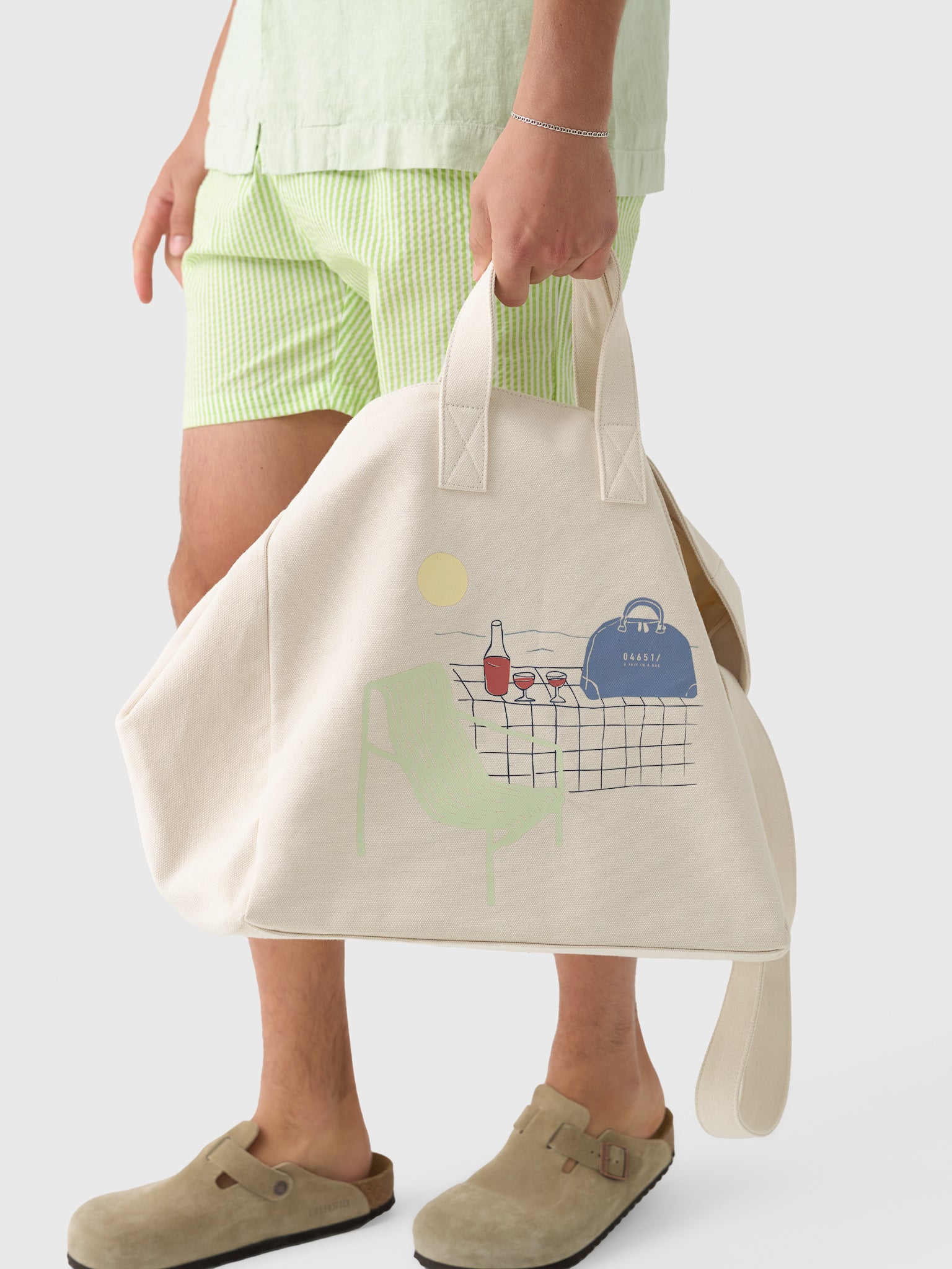 04651 / A Trip In A Bag Shopper Beach Bag - Saint Bernard