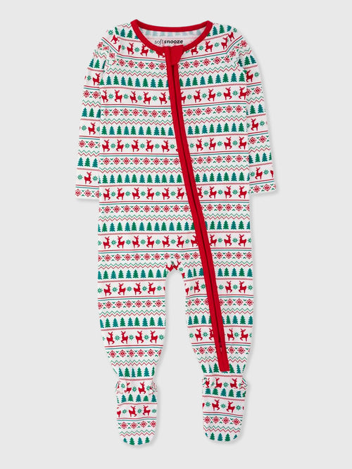 Rufflebutts Baby One Piece Footie Pajama - Saint Bernard