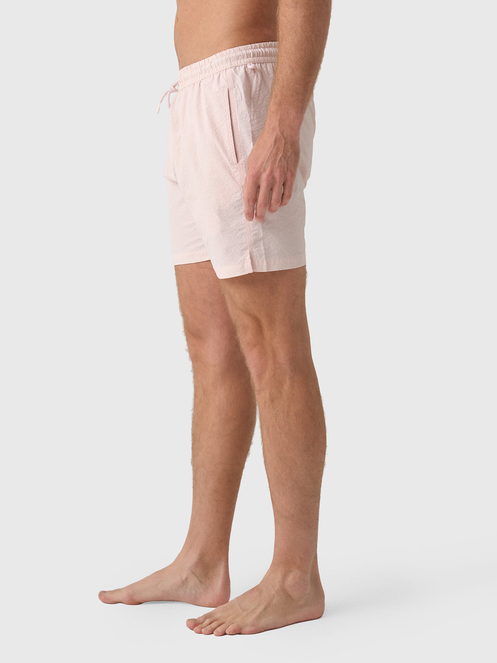 04651 / A Trip In A Bag Men's Mono Seersucker Swim Trunk - Saint Bernard