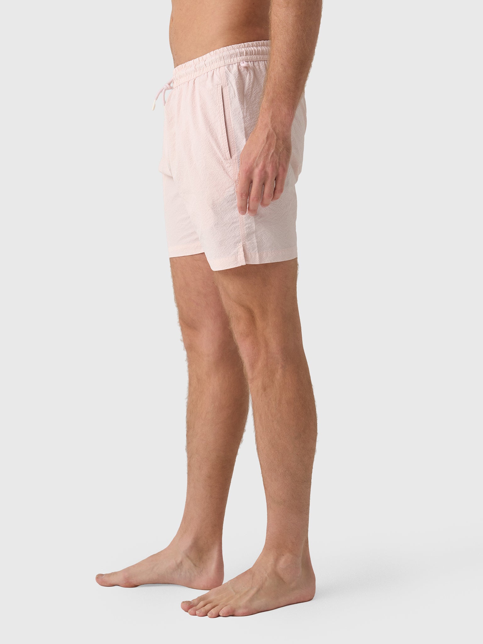 04651 / A Trip In A Bag Men's Mono Seersucker Swim Trunk - Saint Bernard