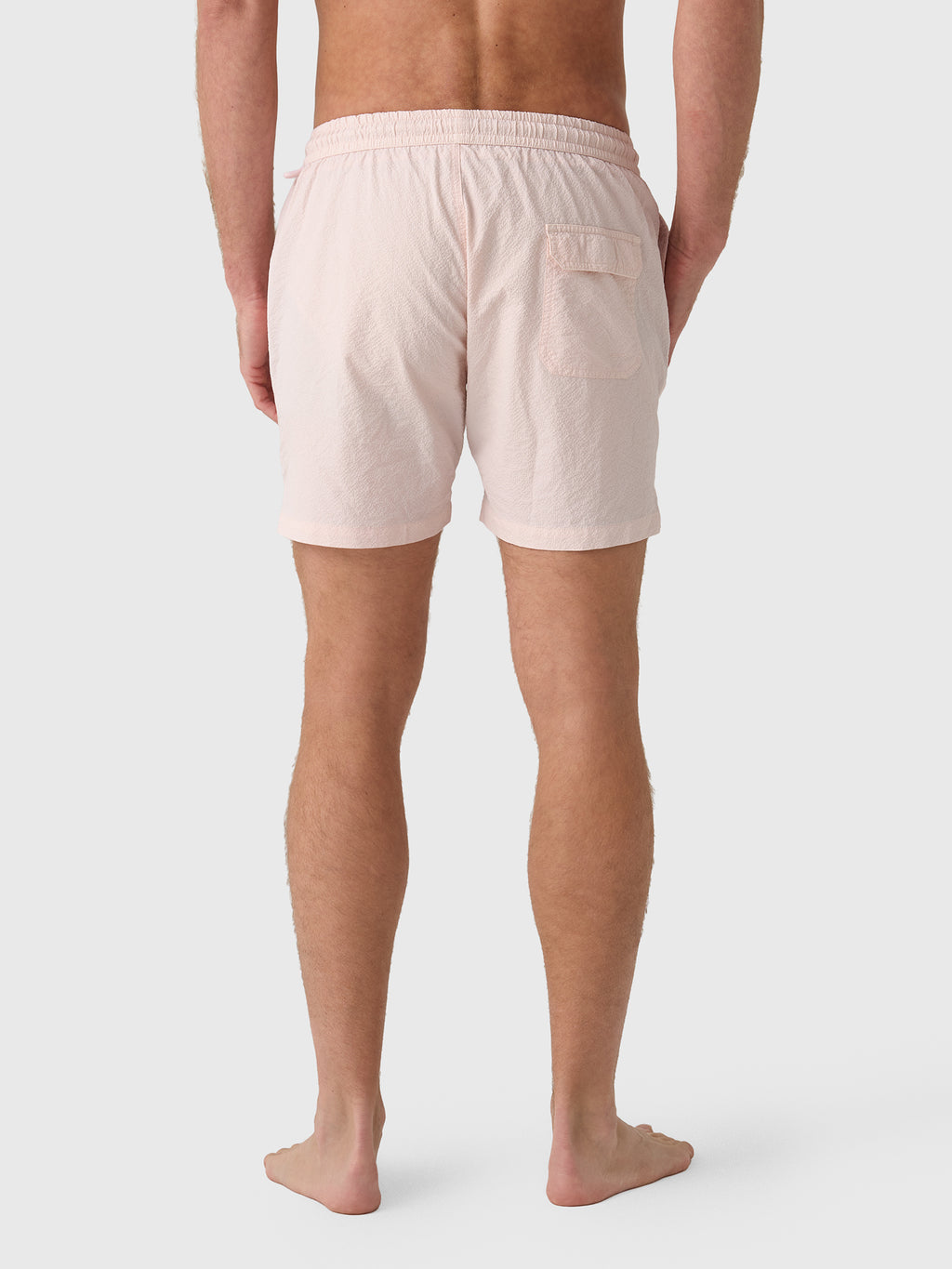 04651 / A Trip In A Bag Men's Mono Seersucker Swim Trunk - Saint Bernard