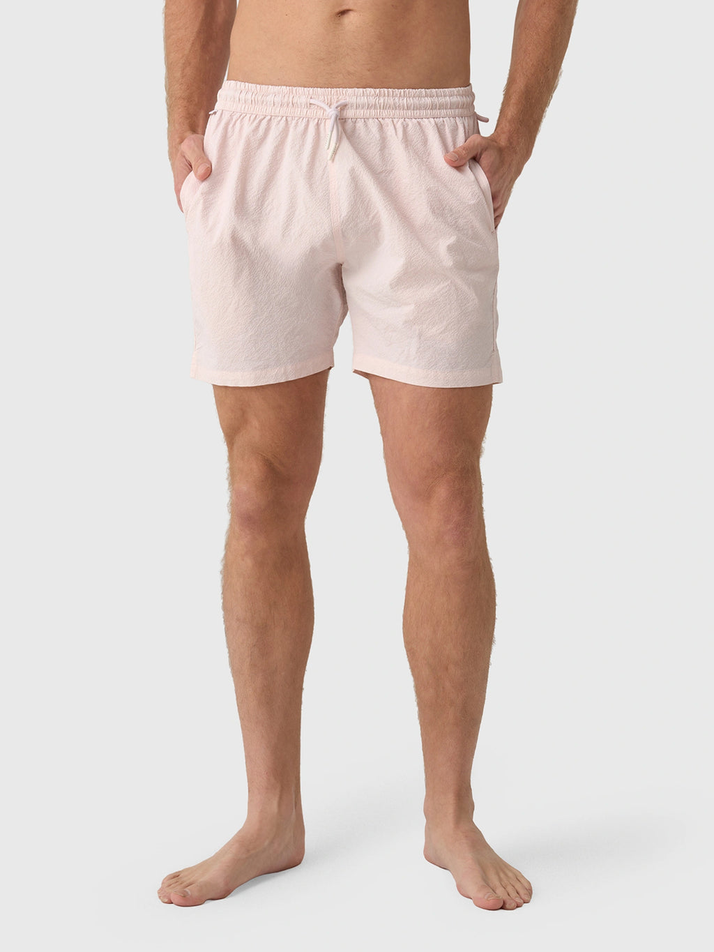 04651 / A Trip In A Bag Men's Mono Seersucker Swim Trunk - Saint Bernard