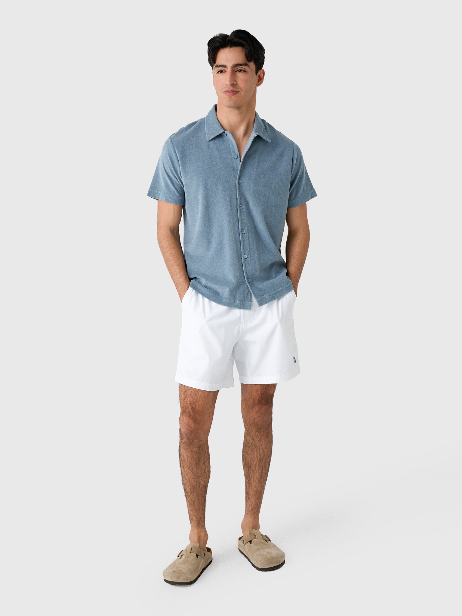 04651 / A Trip In A Bag Men's Terry Cuba Shirt - Saint Bernard