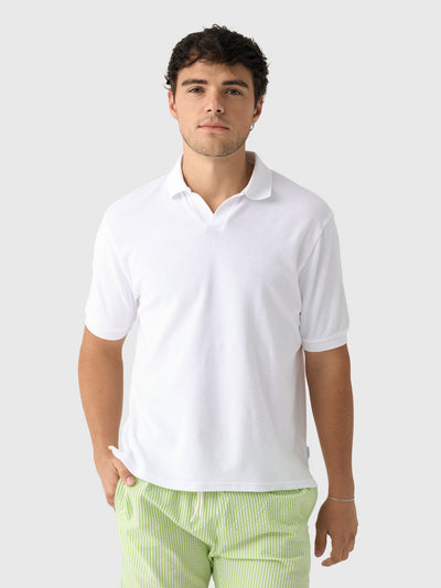 04651 / A Trip In A Bag Men's Terry Johnny Polo Shirt - Saint Bernard
