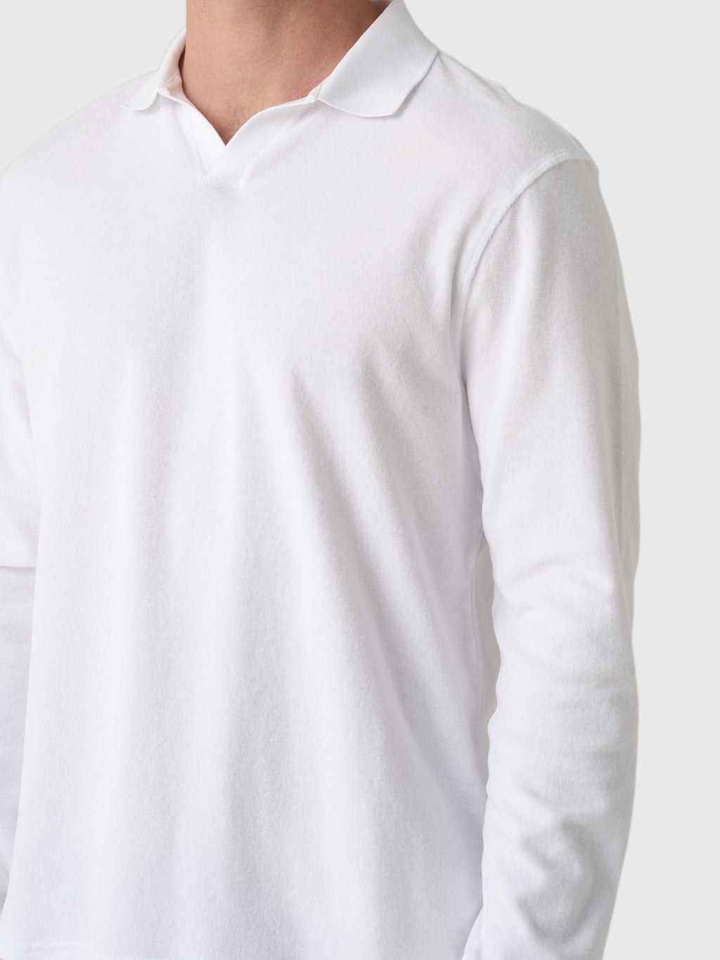 04651 / A Trip In A Bag Men's Terry Johnny Long Sleeve Polo - Saint Bernard