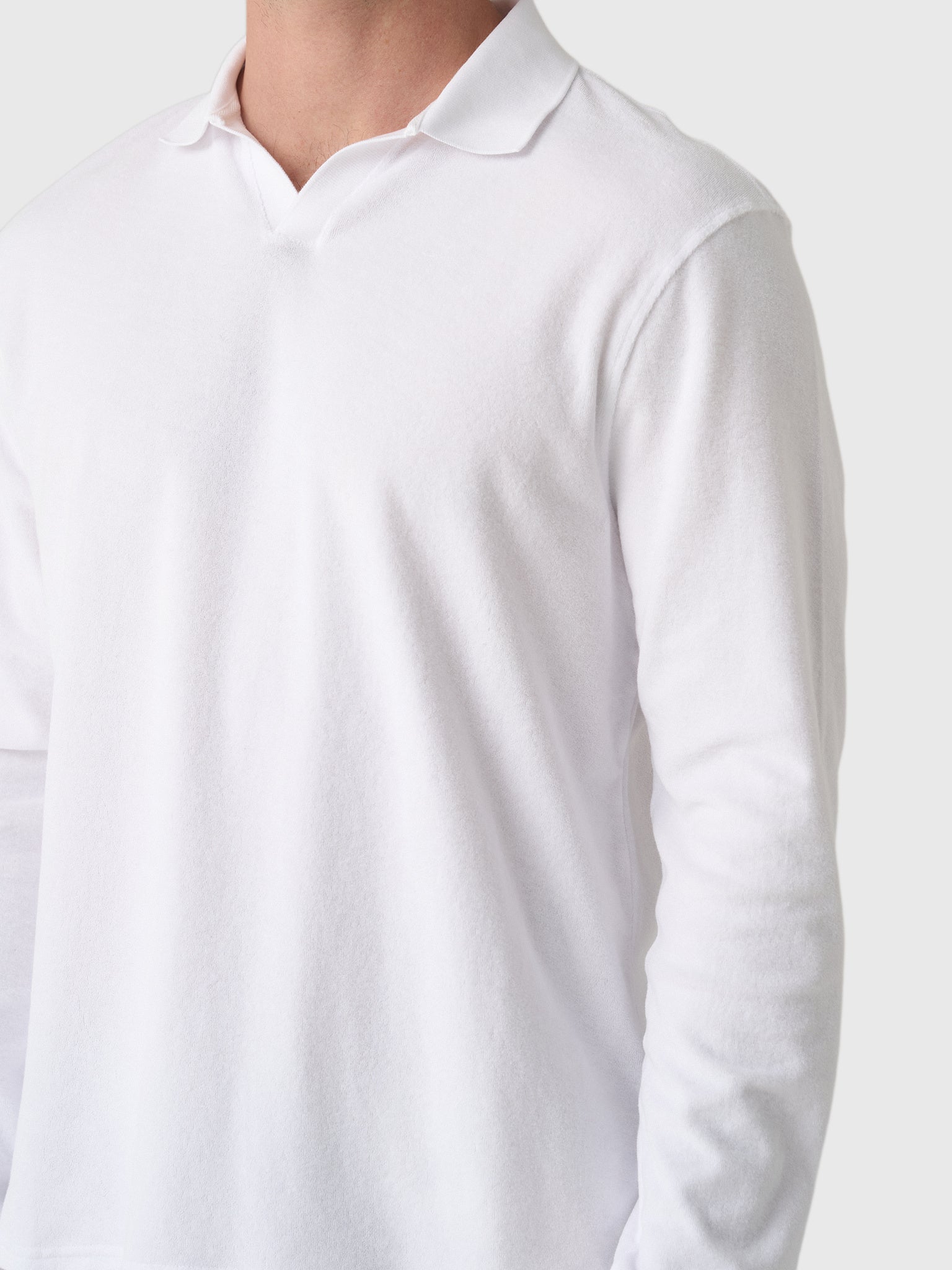 04651 / A Trip In A Bag Men's Terry Johnny Long Sleeve Polo - Saint Bernard