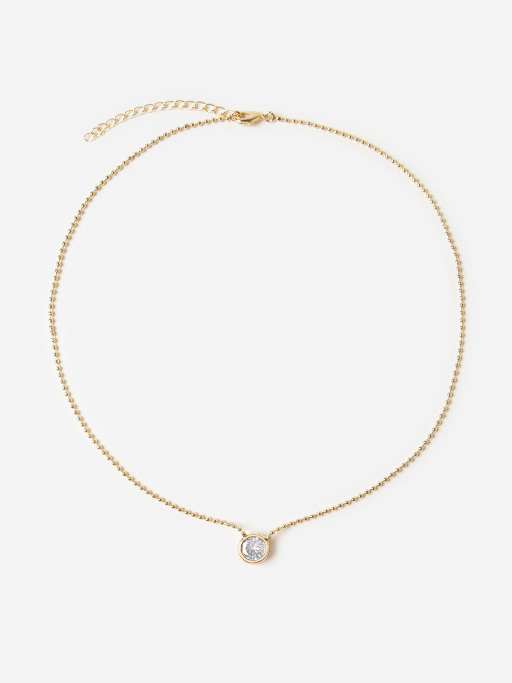 Alexa Leigh 2mm Crystal Ball Chain Necklace - Saint Bernard